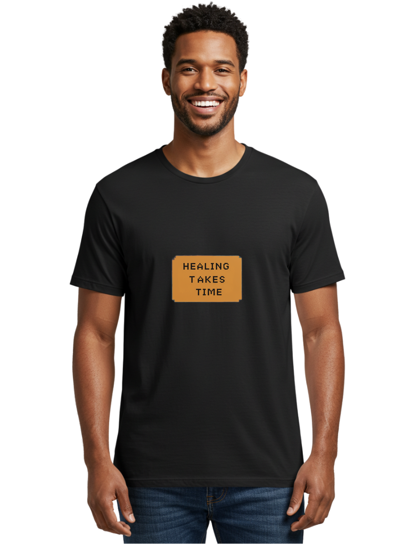 Healing-Takes-Time-1 Men'S Graphic Tee, 100% Cotton, Comfortable Casual Summer Wear, Machine Washable, Healing Takes Time, Motivational Quote, Inspirational Message, Mental Health Awareness, Self Care Reminder, Positive Affirmation, Bae031 17