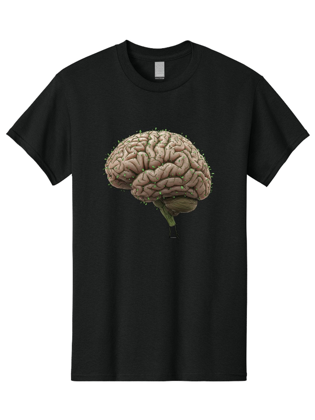 Infected-Brain Men'S Graphic Tee, 100% Cotton, Comfortable Casual Summer Wear, Machine Washable, Human Brain, Bacterial Infection, Neurological Disorder, Cognitive Impairment, Neurodegenerative Disease, Brain Health, Neuroscience, Bae049 3