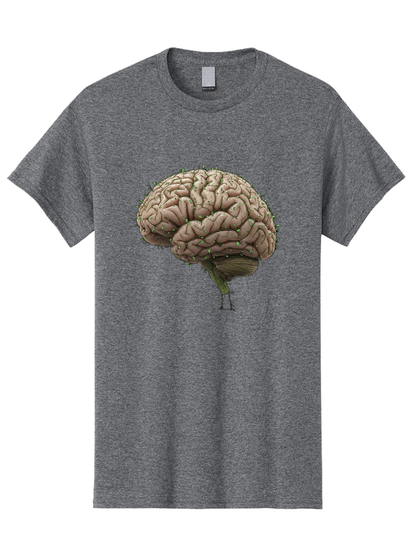 Infected-Brain Men'S Graphic Tee, 100% Cotton, Comfortable Casual Summer Wear, Machine Washable, Human Brain, Bacterial Infection, Neurological Disorder, Cognitive Impairment, Neurodegenerative Disease, Brain Health, Neuroscience, Bae049