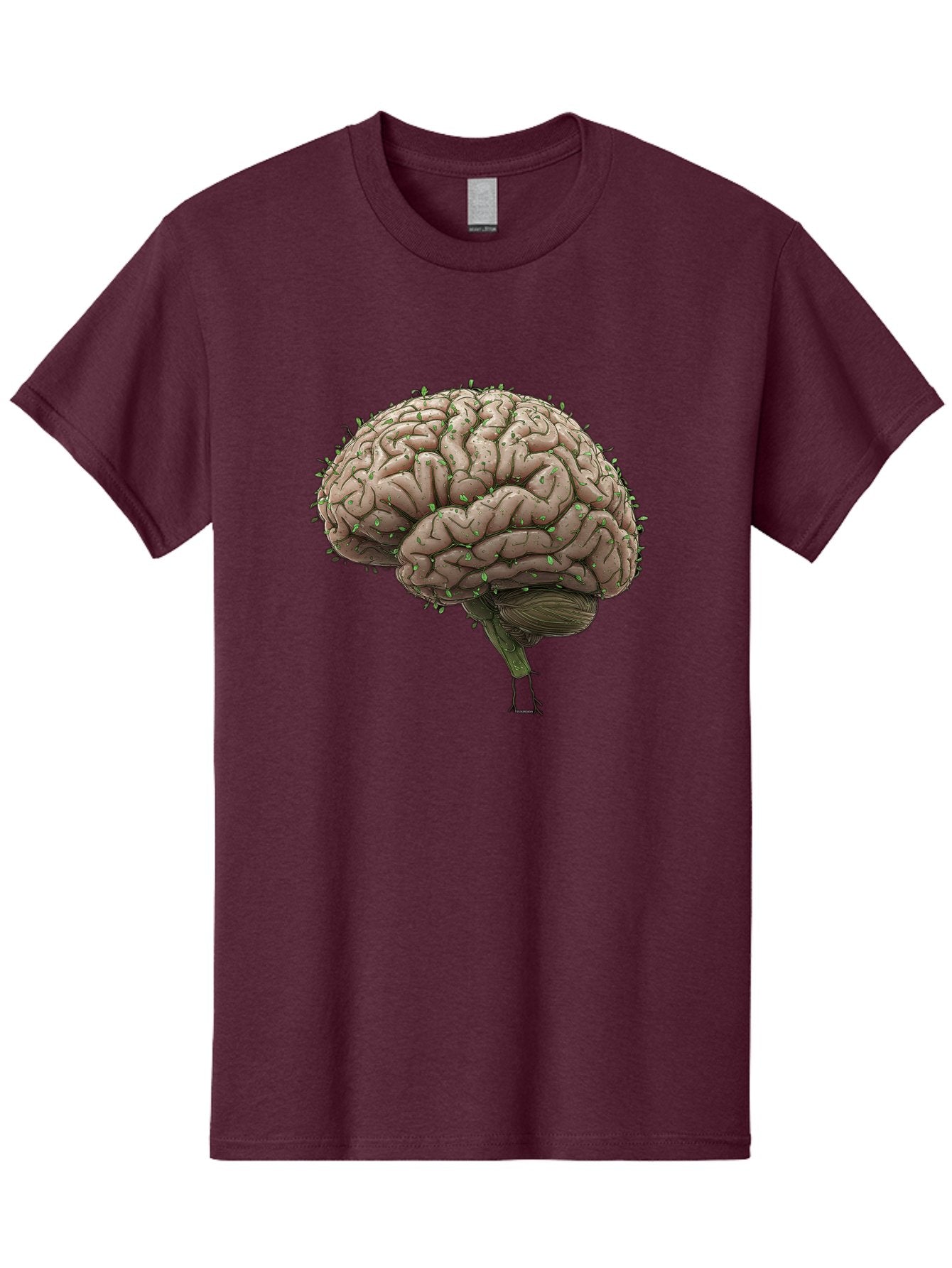 Infected-Brain Men'S Graphic Tee, 100% Cotton, Comfortable Casual Summer Wear, Machine Washable, Human Brain, Bacterial Infection, Neurological Disorder, Cognitive Impairment, Neurodegenerative Disease, Brain Health, Neuroscience, Bae049 5