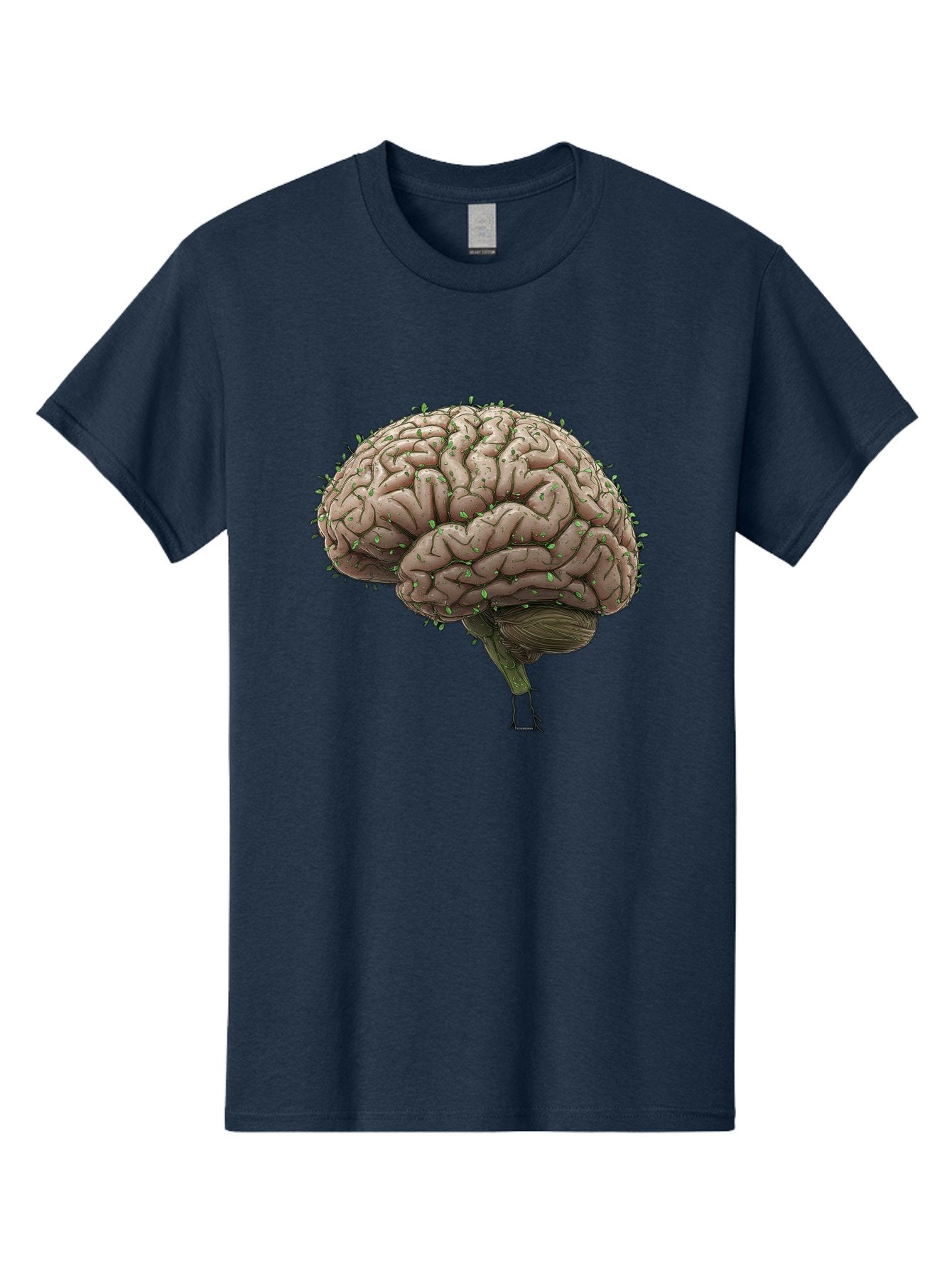 Infected-Brain Men'S Graphic Tee, 100% Cotton, Comfortable Casual Summer Wear, Machine Washable, Human Brain, Bacterial Infection, Neurological Disorder, Cognitive Impairment, Neurodegenerative Disease, Brain Health, Neuroscience, Bae049 7