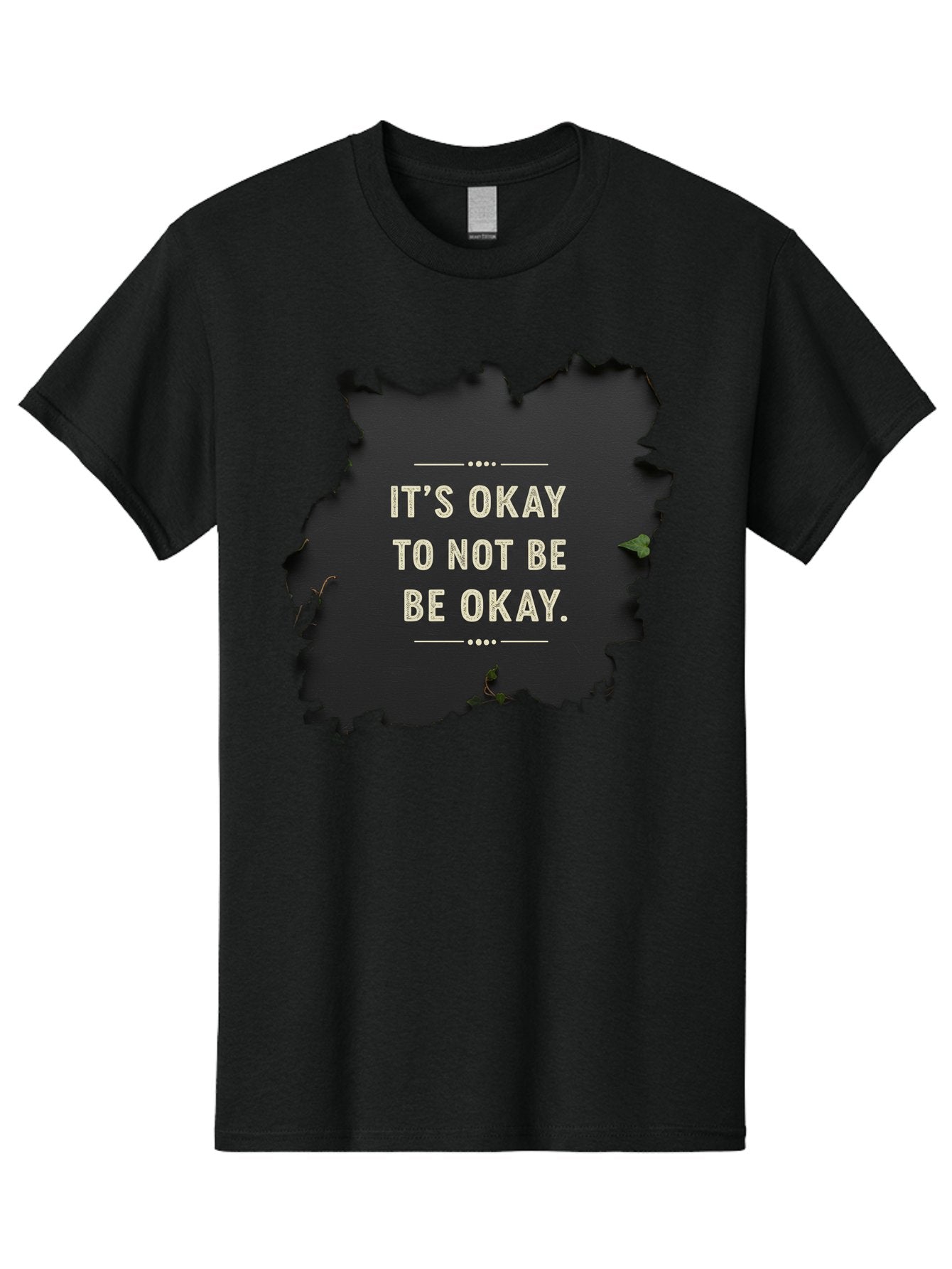 It-S-Okay-To-Not-Be-Okay-5 Men'S Graphic Tee, 100% Cotton, Comfortable Casual Summer Wear, Machine Washable, Mental Health Awareness, Inspirational Quote, Emotional Support, Self Care, Positive Affirmation, Motivational Message, Bae054 4