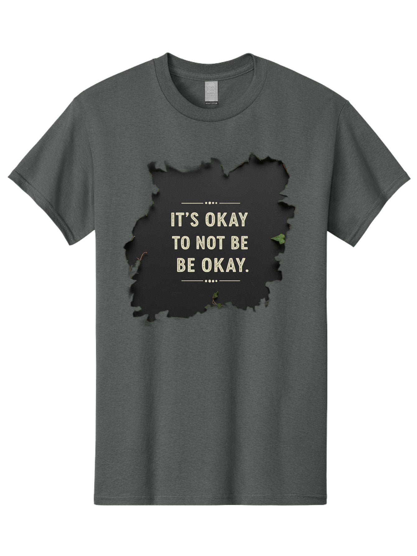 It-S-Okay-To-Not-Be-Okay-5 Men'S Graphic Tee, 100% Cotton, Comfortable Casual Summer Wear, Machine Washable, Mental Health Awareness, Inspirational Quote, Emotional Support, Self Care, Positive Affirmation, Motivational Message, Bae054 9