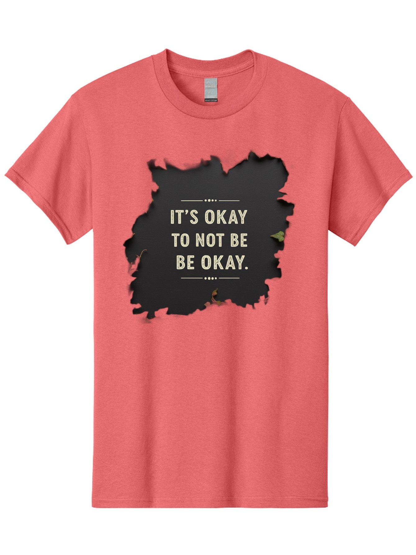 It-S-Okay-To-Not-Be-Okay-5 Men'S Graphic Tee, 100% Cotton, Comfortable Casual Summer Wear, Machine Washable, Mental Health Awareness, Inspirational Quote, Emotional Support, Self Care, Positive Affirmation, Motivational Message, Bae054 3