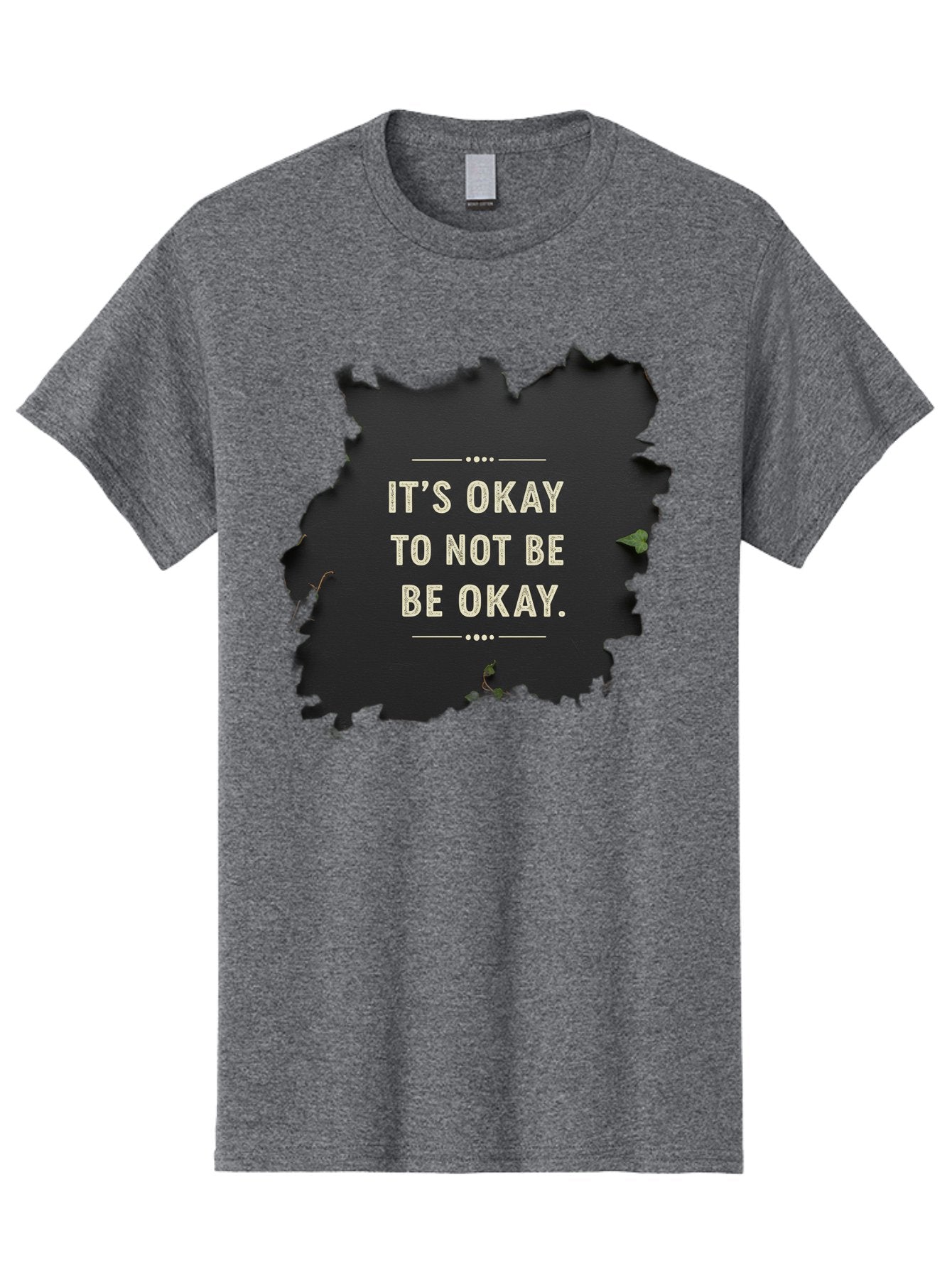 It-S-Okay-To-Not-Be-Okay-5 Men'S Graphic Tee, 100% Cotton, Comfortable Casual Summer Wear, Machine Washable, Mental Health Awareness, Inspirational Quote, Emotional Support, Self Care, Positive Affirmation, Motivational Message, Bae054 8