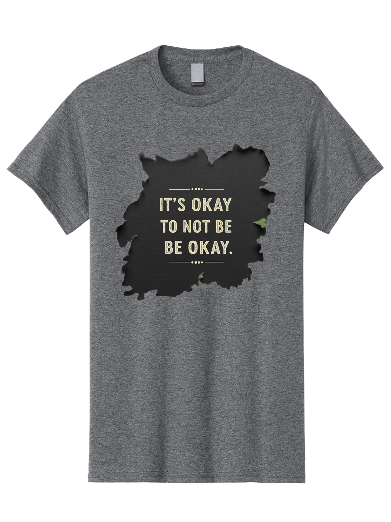 It-S-Okay-To-Not-Be-Okay-5 Men'S Graphic Tee, 100% Cotton, Comfortable Casual Summer Wear, Machine Washable, Mental Health Awareness, Inspirational Quote, Emotional Support, Self Care, Positive Affirmation, Motivational Message, Bae054 6
