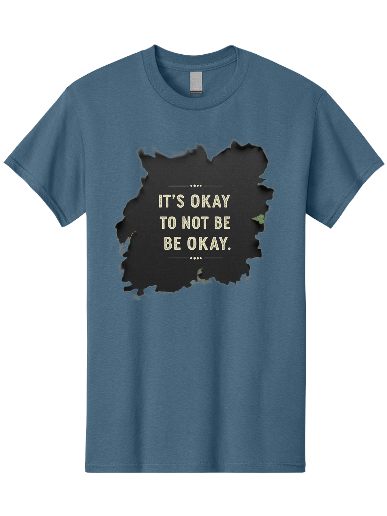 It-S-Okay-To-Not-Be-Okay-5 Men'S Graphic Tee, 100% Cotton, Comfortable Casual Summer Wear, Machine Washable, Mental Health Awareness, Inspirational Quote, Emotional Support, Self Care, Positive Affirmation, Motivational Message, Bae054