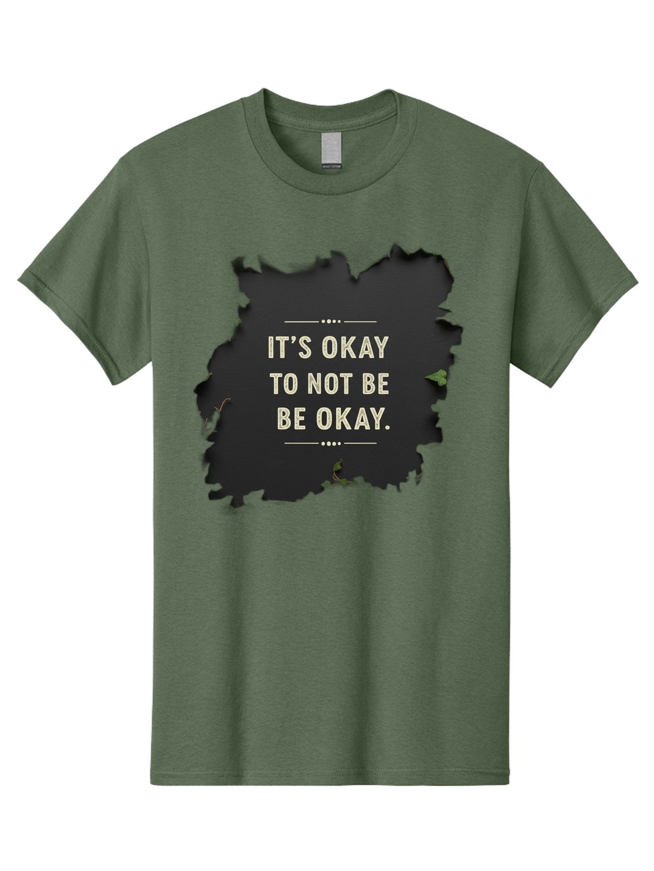 It-S-Okay-To-Not-Be-Okay-5 Men'S Graphic Tee, 100% Cotton, Comfortable Casual Summer Wear, Machine Washable, Mental Health Awareness, Inspirational Quote, Emotional Support, Self Care, Positive Affirmation, Motivational Message, Bae054 11