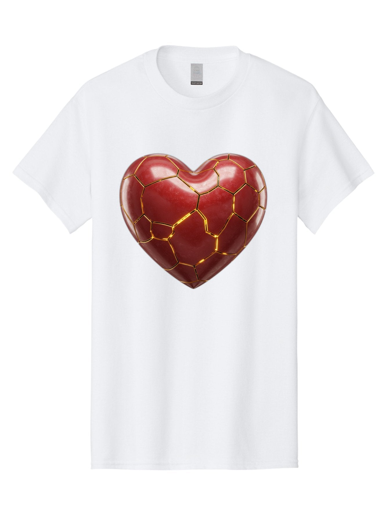Kintsugi-Heart-2 Men'S Graphic Tee, 100% Cotton, Comfortable Casual Summer Wear, Machine Washable, Kintsugi Heart, Broken Heart, Golden Repair, Red Heart, Japanese Art, Emotional Healing, Symbolic Art, Unique Design, Heart Shape Bae057 9