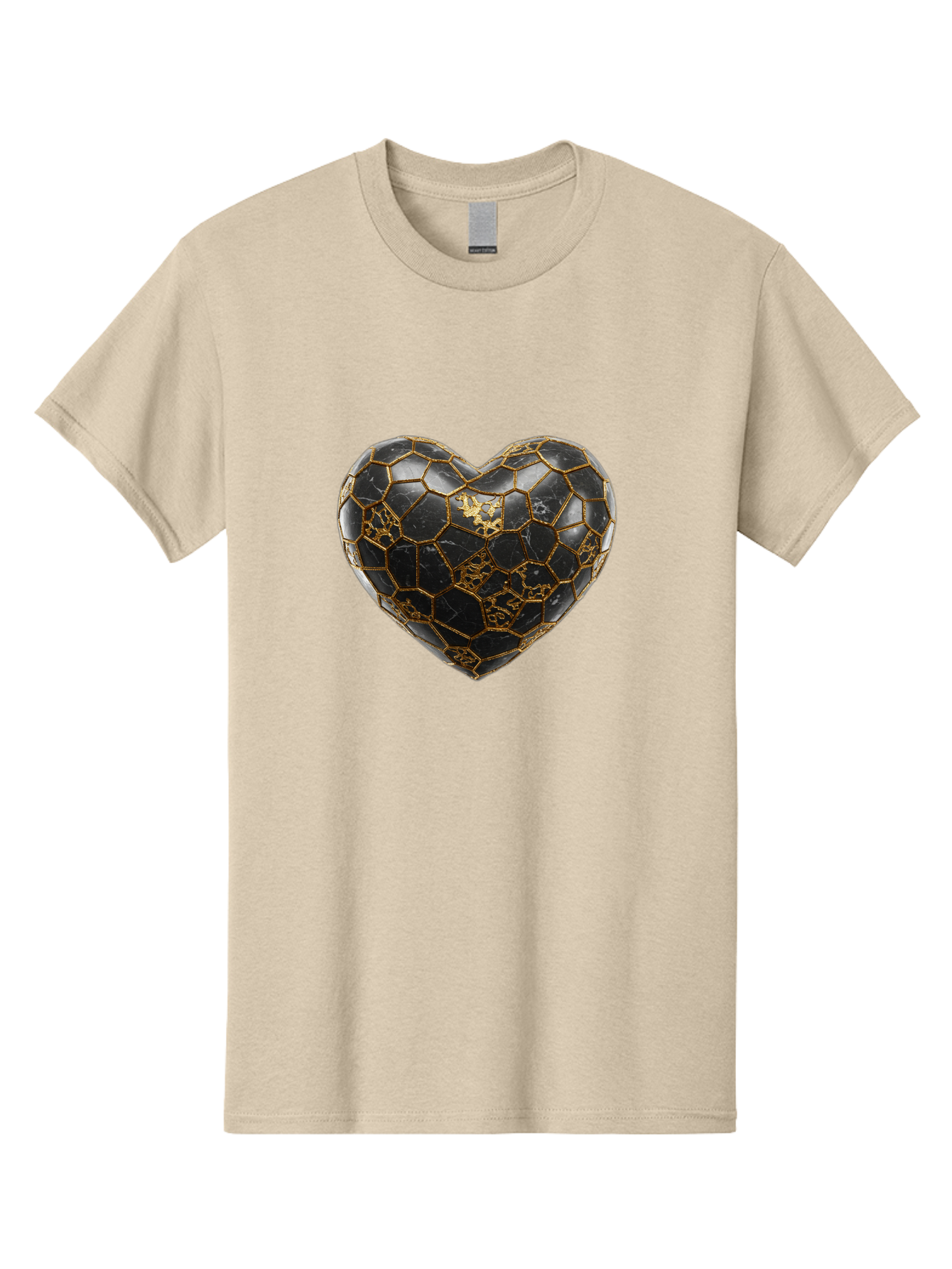 Kintsugi-Heart-4 Men'S Graphic Tee, 100% Cotton, Comfortable Casual Summer Wear, Machine Washable, Kintsugi Heart, Broken Heart, Golden Repair, Black Ceramic, Mended Love, Imperfect Beauty, Artisanal Craftsmanship, Unique Design, Bae059 7