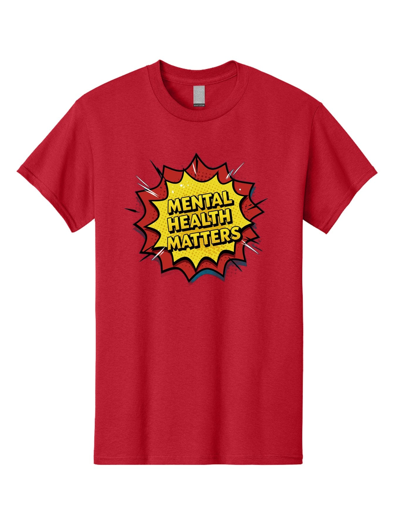 Mental-Health-Matters-1 Men'S Graphic Tee, 100% Cotton, Comfortable Casual Summer Wear, Machine Washable, Mental Health Awareness, Mental Health Matters, Health Is Wealth, Self Care, Mindfulness, Emotional Well-Being, Mental Wellness, Bae066 4