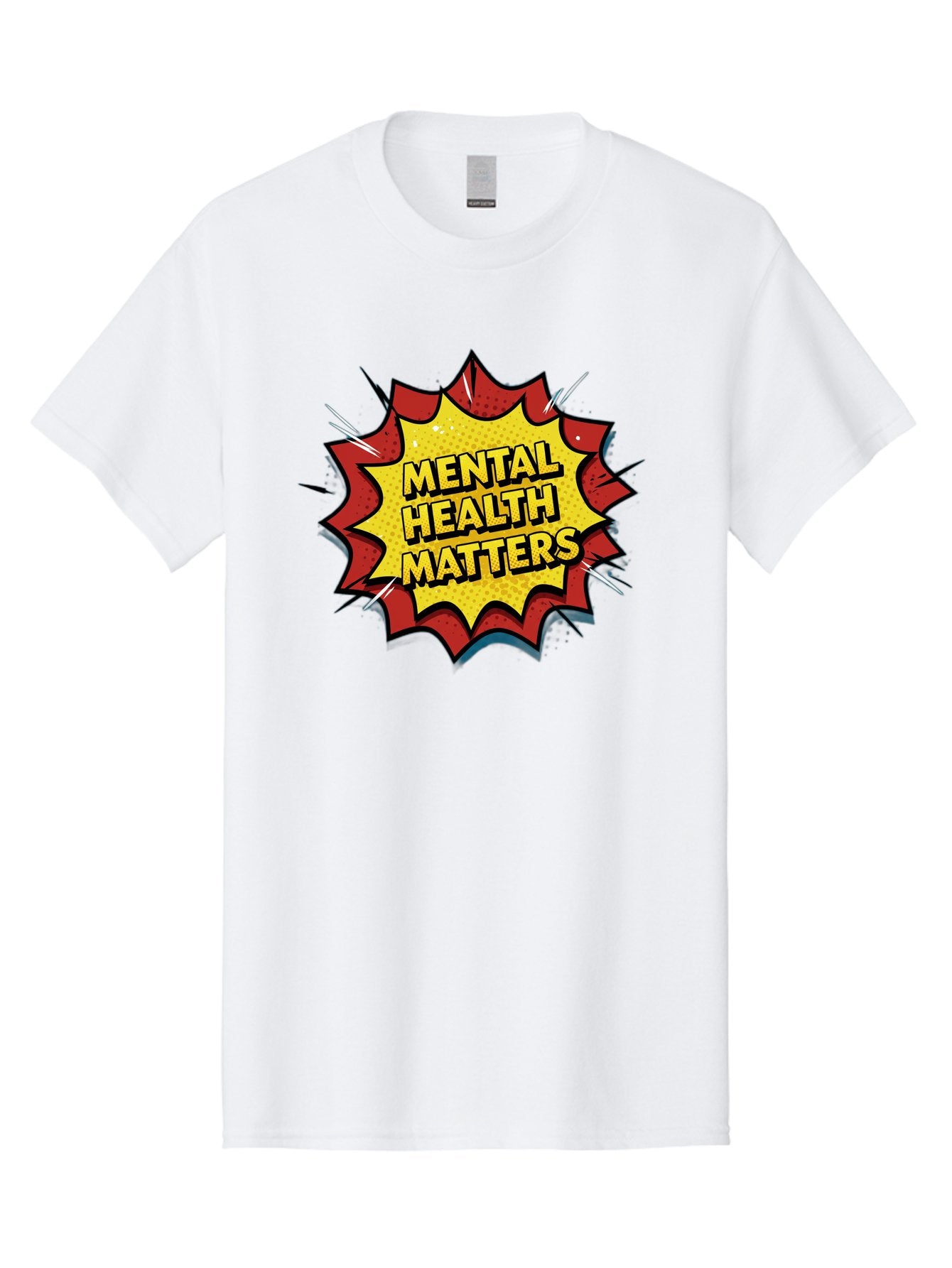 Mental-Health-Matters-1 Men'S Graphic Tee, 100% Cotton, Comfortable Casual Summer Wear, Machine Washable, Mental Health Awareness, Mental Health Matters, Health Is Wealth, Self Care, Mindfulness, Emotional Well-Being, Mental Wellness, Bae066 5