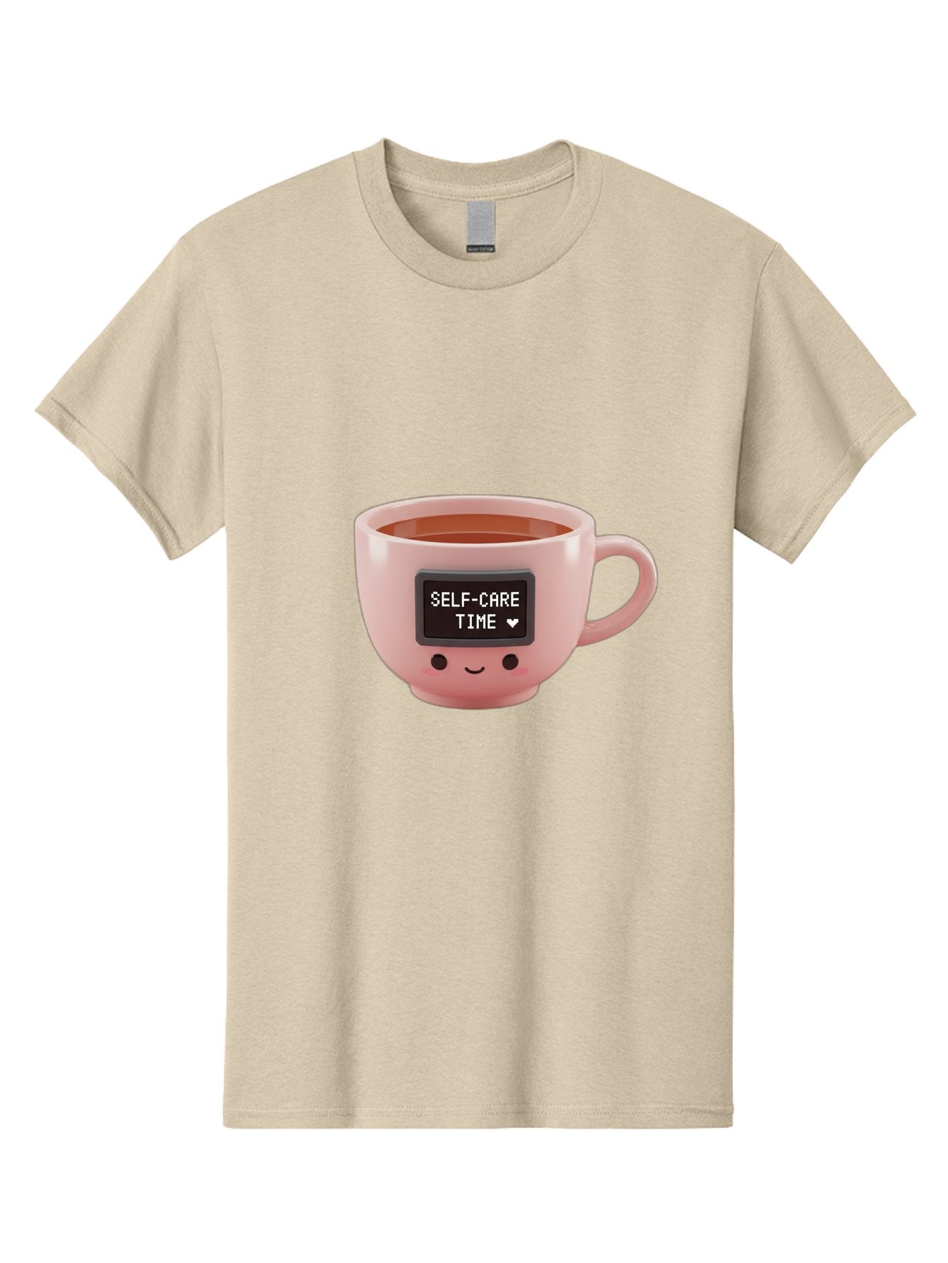 Self-Care-Time-3 Men'S Graphic Tee, 100% Cotton, Comfortable Casual Summer Wear, Machine Washable, Self-Care, Coffee Time, Wellness, Relaxation, Mental Health, Positive Vibes, Soothing Moments, Calmness, Mindfulness Bae084