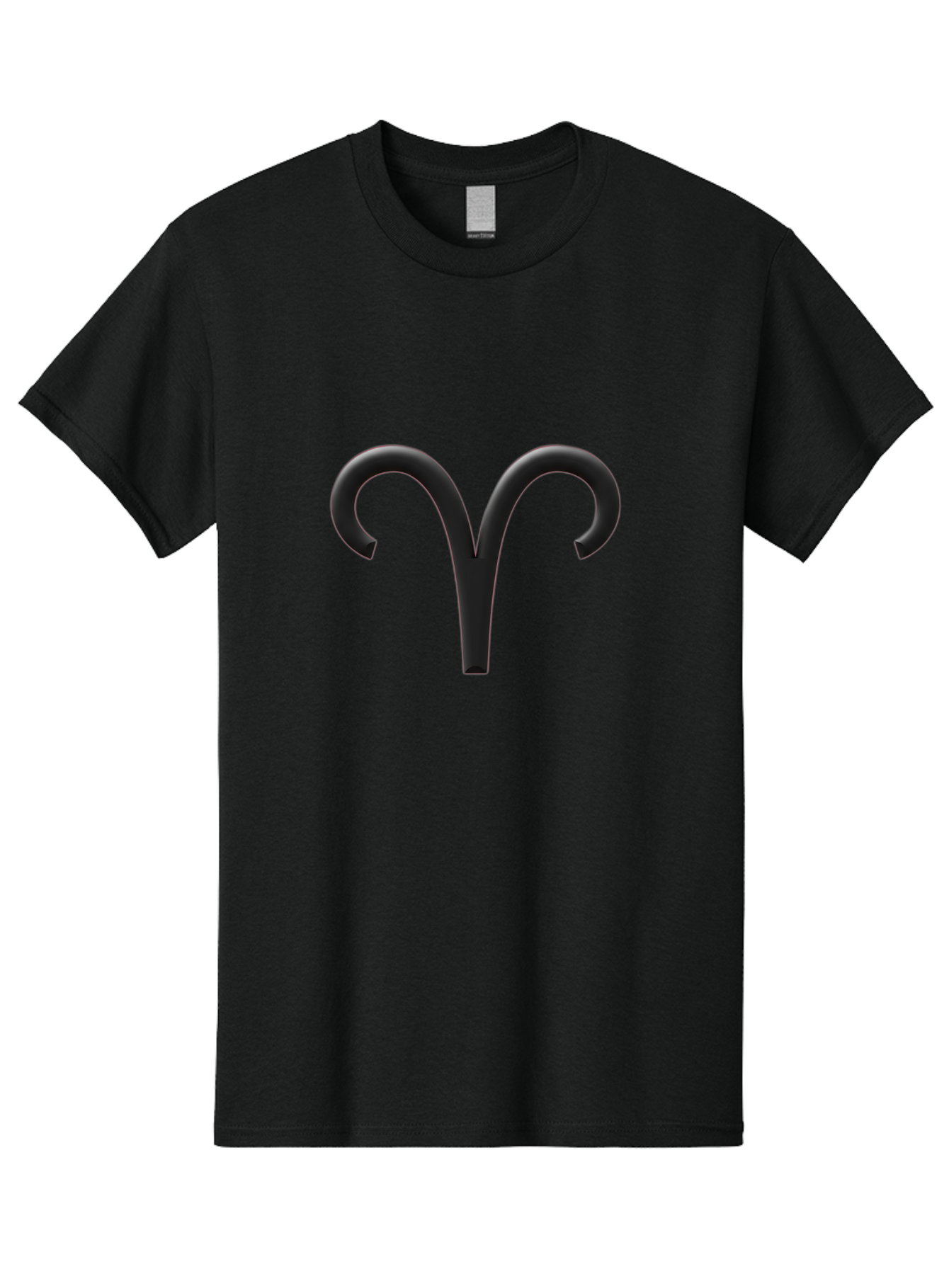 Aries-Symbol Men'S Graphic Tee, 100% Cotton, Comfortable Casual Summer Wear, Machine Washable, Aries Zodiac Sign, Astrological Symbol, Ram Horns, Horoscope, Astrology, Black Icon, Symbol Design, Mystical Sign Bae116 5