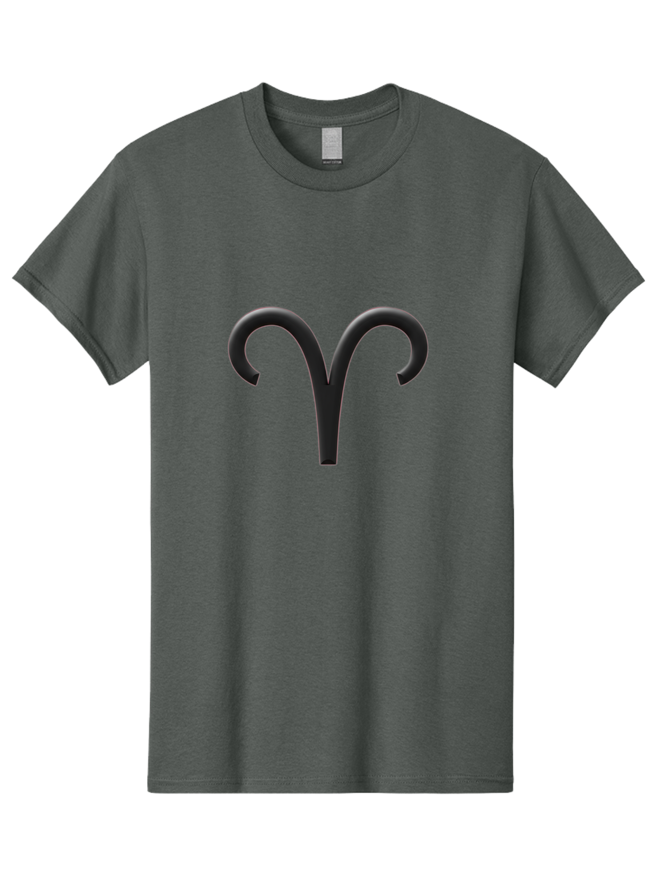 Aries-Symbol Men'S Graphic Tee, 100% Cotton, Comfortable Casual Summer Wear, Machine Washable, Aries Zodiac Sign, Astrological Symbol, Ram Horns, Horoscope, Astrology, Black Icon, Symbol Design, Mystical Sign Bae116 3