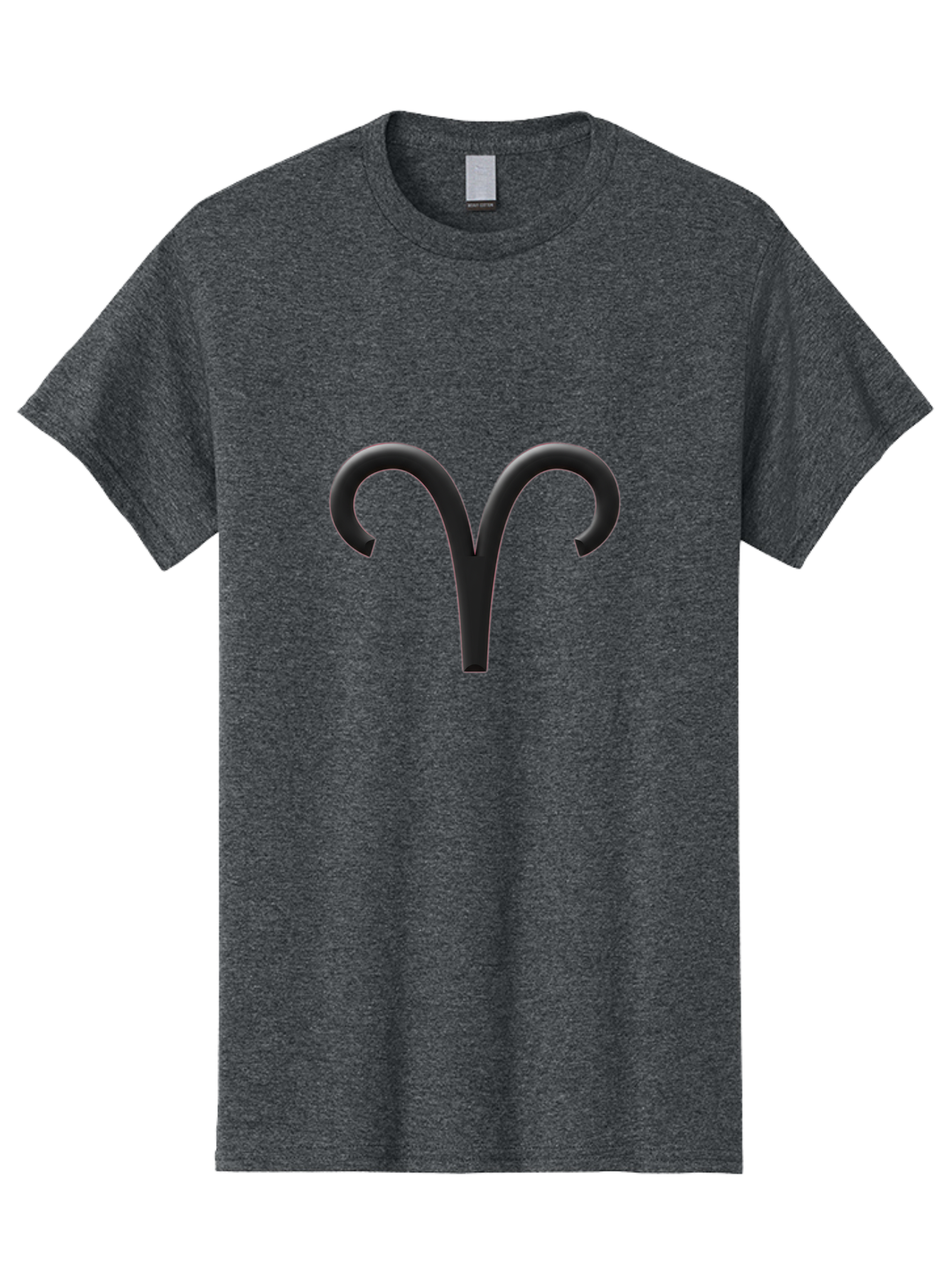 Aries-Symbol Men'S Graphic Tee, 100% Cotton, Comfortable Casual Summer Wear, Machine Washable, Aries Zodiac Sign, Astrological Symbol, Ram Horns, Horoscope, Astrology, Black Icon, Symbol Design, Mystical Sign Bae116 6