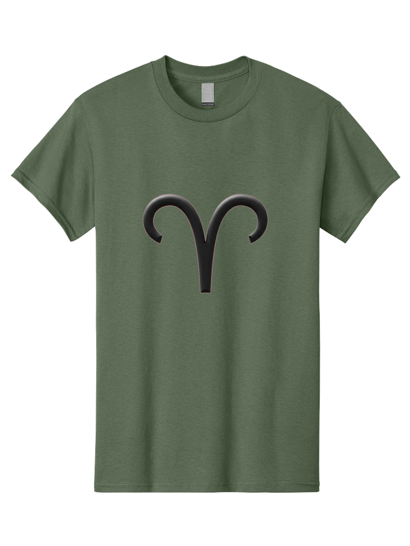 Aries-Symbol Men'S Graphic Tee, 100% Cotton, Comfortable Casual Summer Wear, Machine Washable, Aries Zodiac Sign, Astrological Symbol, Ram Horns, Horoscope, Astrology, Black Icon, Symbol Design, Mystical Sign Bae116 8