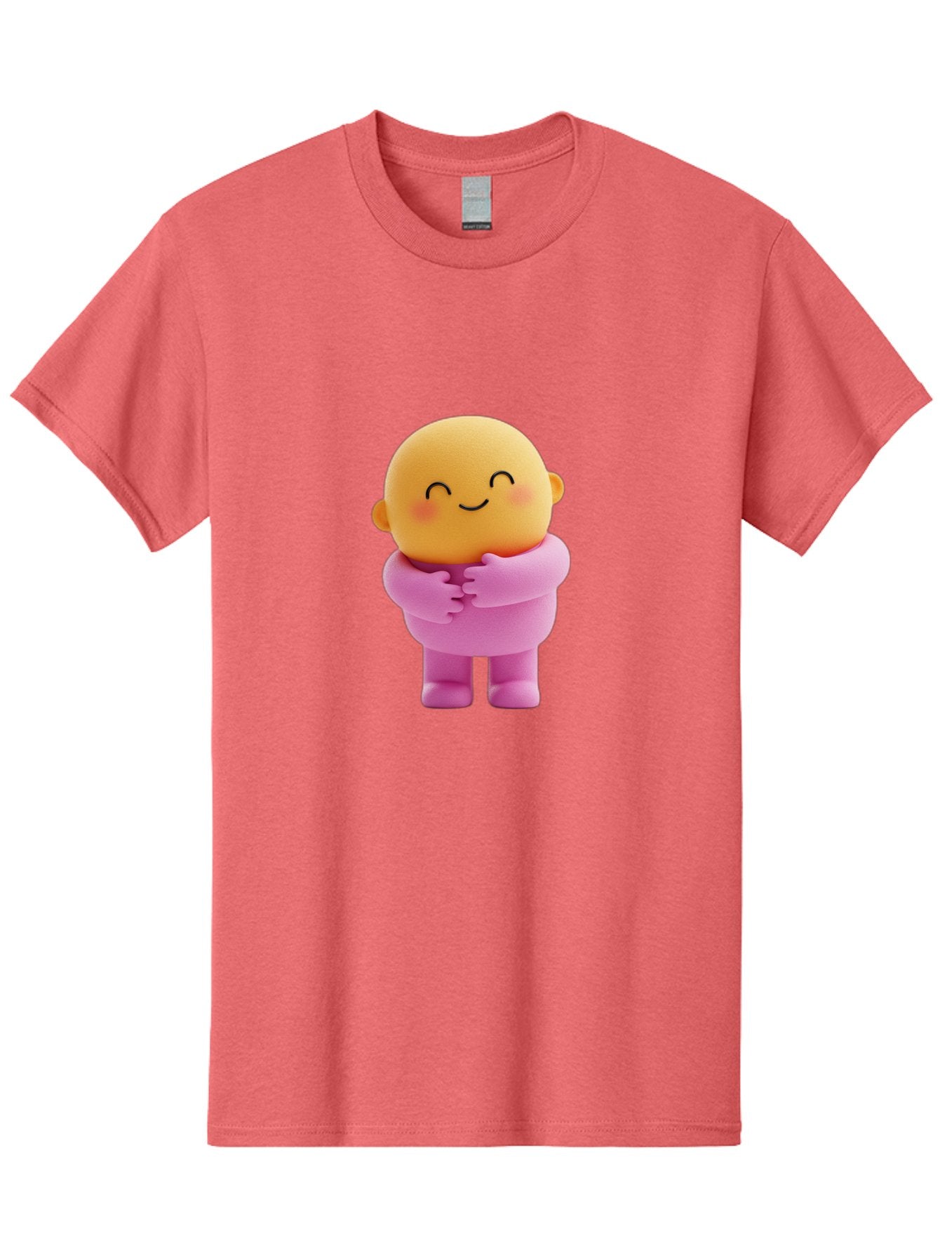 Baby-Figurine Men'S Graphic Tee, 100% Cotton, Comfortable Casual Summer Wear, Machine Washable, Cute Cartoon Character, Smiling Face, Pink Outfit, Hugging Self, Adorable Illustration, Kawaii Art, Lovable Persona, Childlike Charm Bae123 10