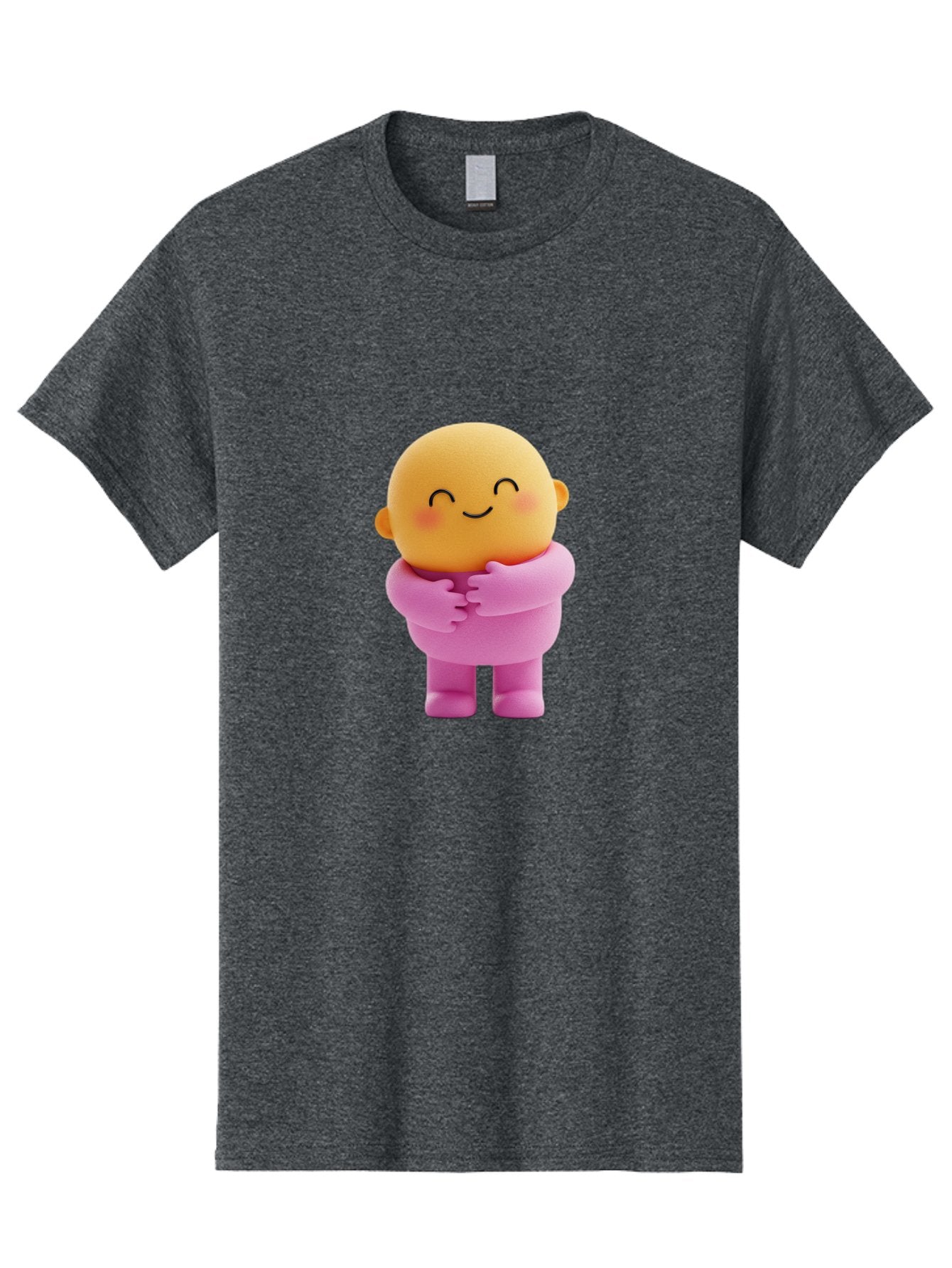 Baby-Figurine Men'S Graphic Tee, 100% Cotton, Comfortable Casual Summer Wear, Machine Washable, Cute Cartoon Character, Smiling Face, Pink Outfit, Hugging Self, Adorable Illustration, Kawaii Art, Lovable Persona, Childlike Charm Bae123 11