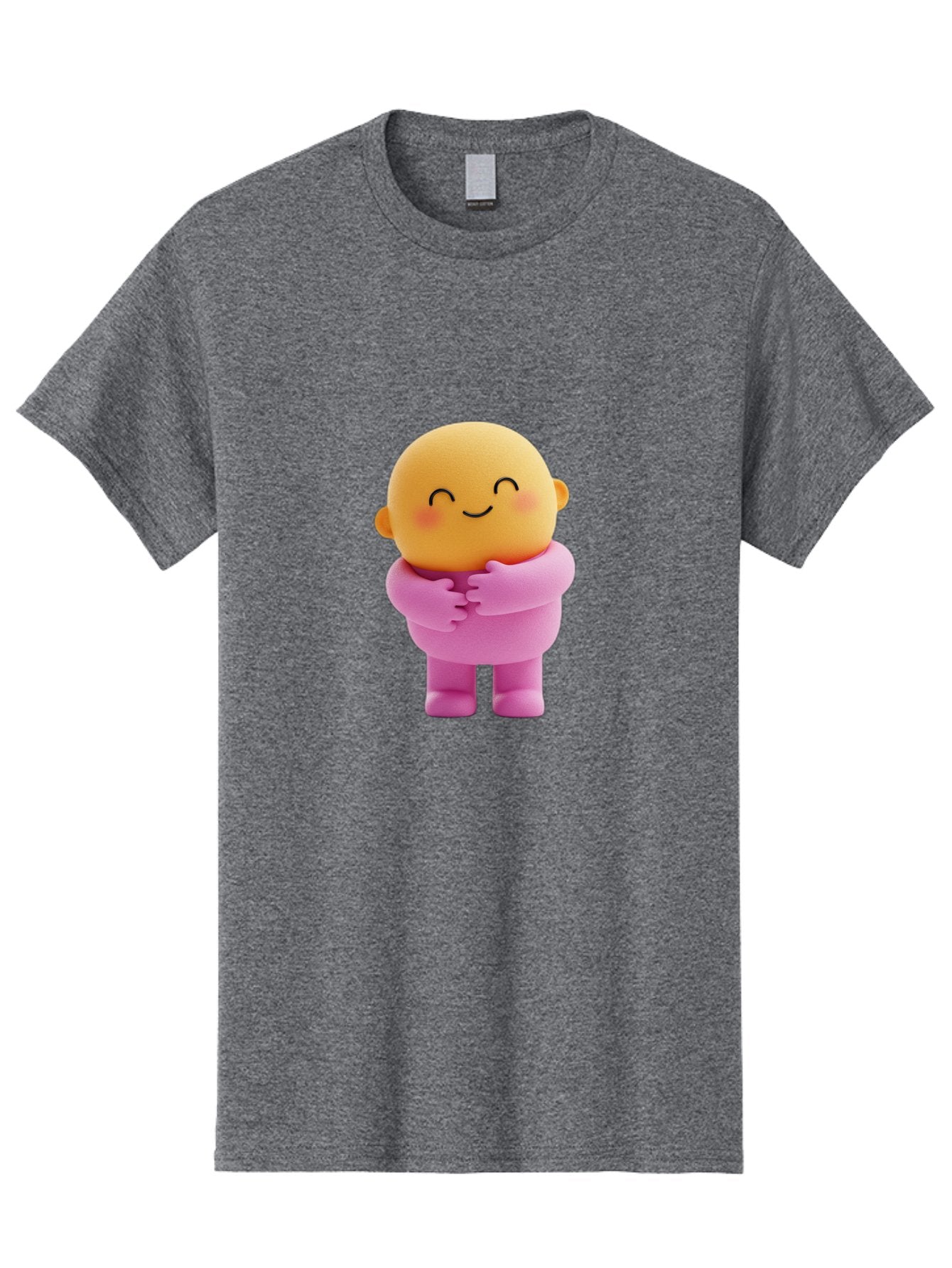 Baby-Figurine Men'S Graphic Tee, 100% Cotton, Comfortable Casual Summer Wear, Machine Washable, Cute Cartoon Character, Smiling Face, Pink Outfit, Hugging Self, Adorable Illustration, Kawaii Art, Lovable Persona, Childlike Charm Bae123 13