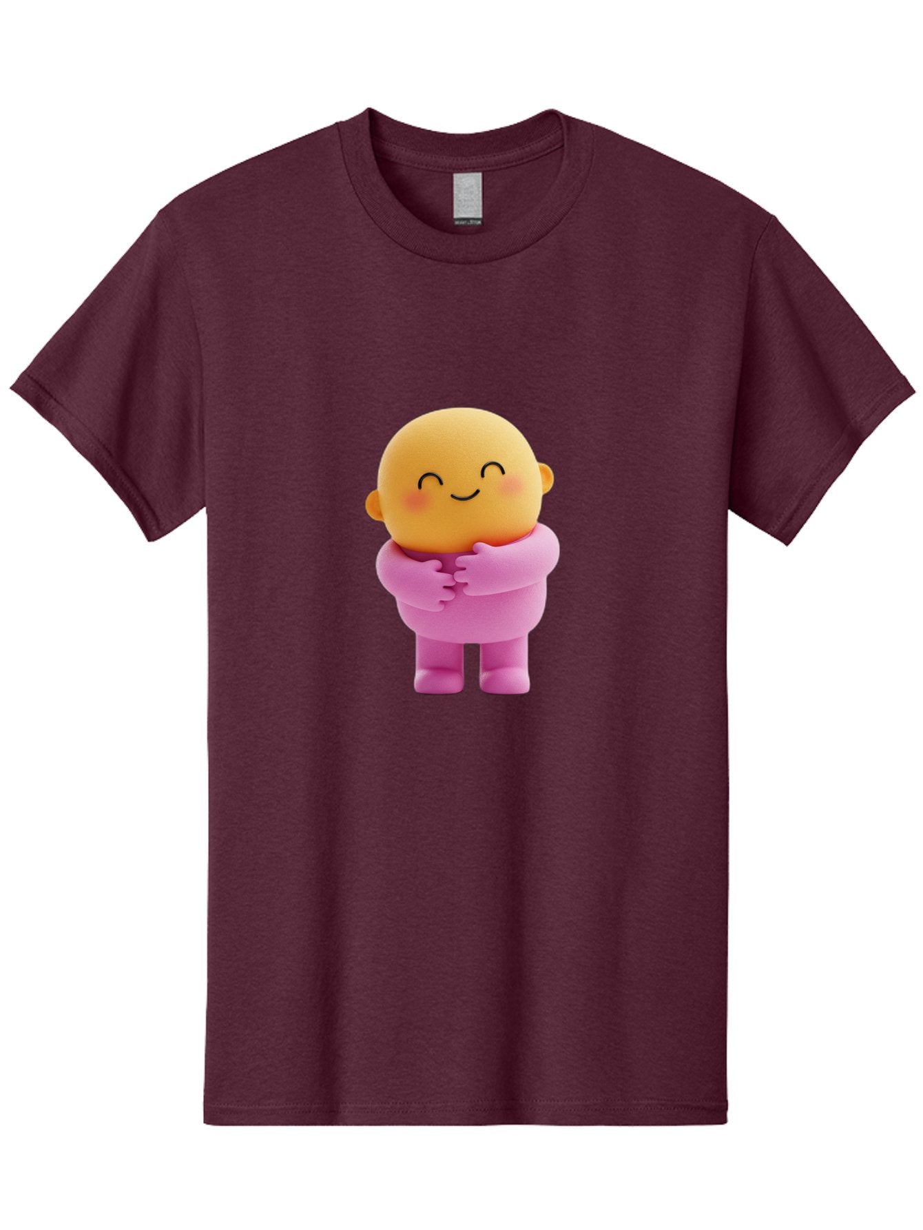 Baby-Figurine Men'S Graphic Tee, 100% Cotton, Comfortable Casual Summer Wear, Machine Washable, Cute Cartoon Character, Smiling Face, Pink Outfit, Hugging Self, Adorable Illustration, Kawaii Art, Lovable Persona, Childlike Charm Bae123 14