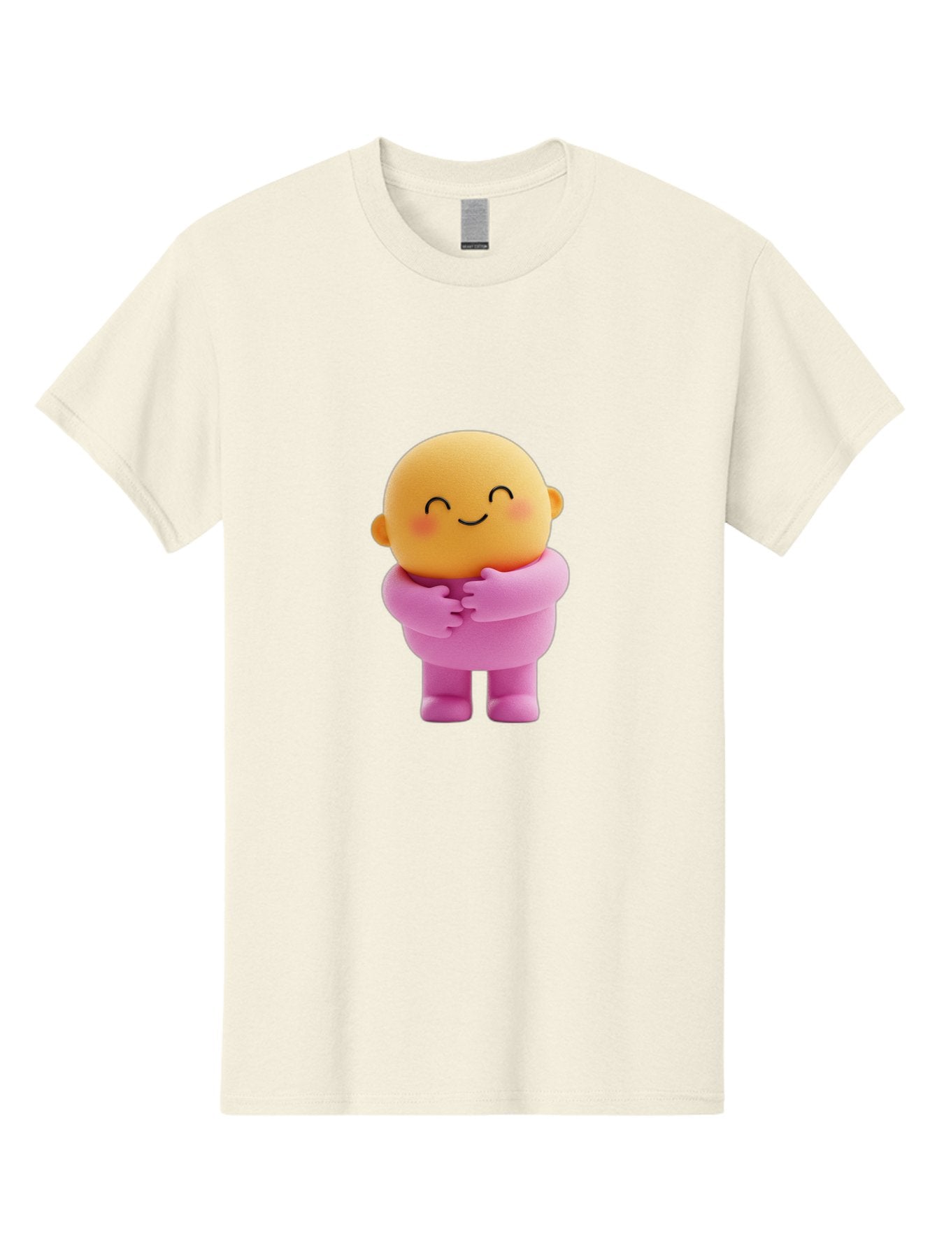 Baby-Figurine Men'S Graphic Tee, 100% Cotton, Comfortable Casual Summer Wear, Machine Washable, Cute Cartoon Character, Smiling Face, Pink Outfit, Hugging Self, Adorable Illustration, Kawaii Art, Lovable Persona, Childlike Charm Bae123 6