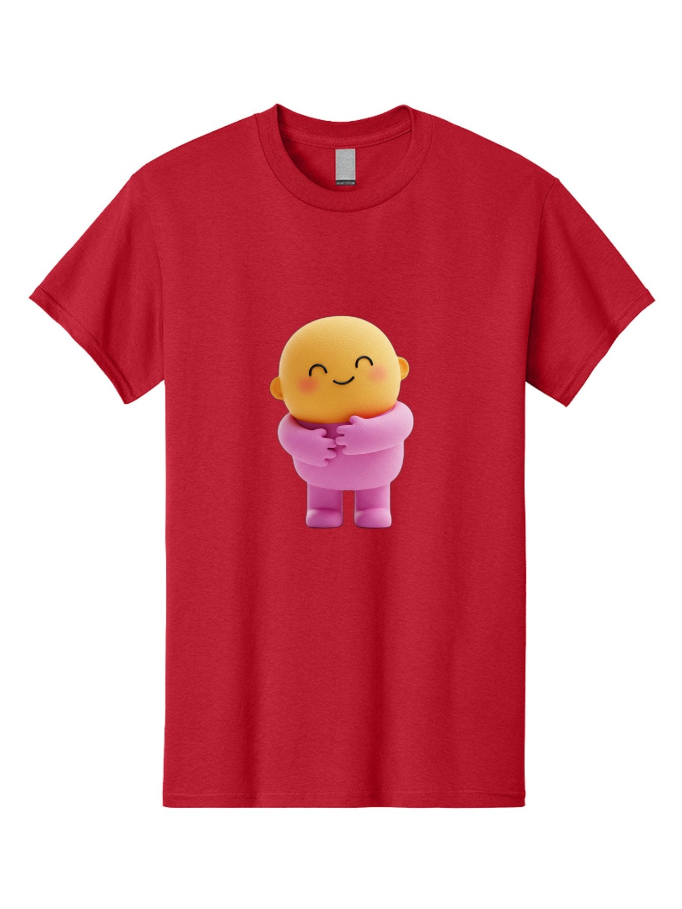 Baby-Figurine Men'S Graphic Tee, 100% Cotton, Comfortable Casual Summer Wear, Machine Washable, Cute Cartoon Character, Smiling Face, Pink Outfit, Hugging Self, Adorable Illustration, Kawaii Art, Lovable Persona, Childlike Charm Bae123 12