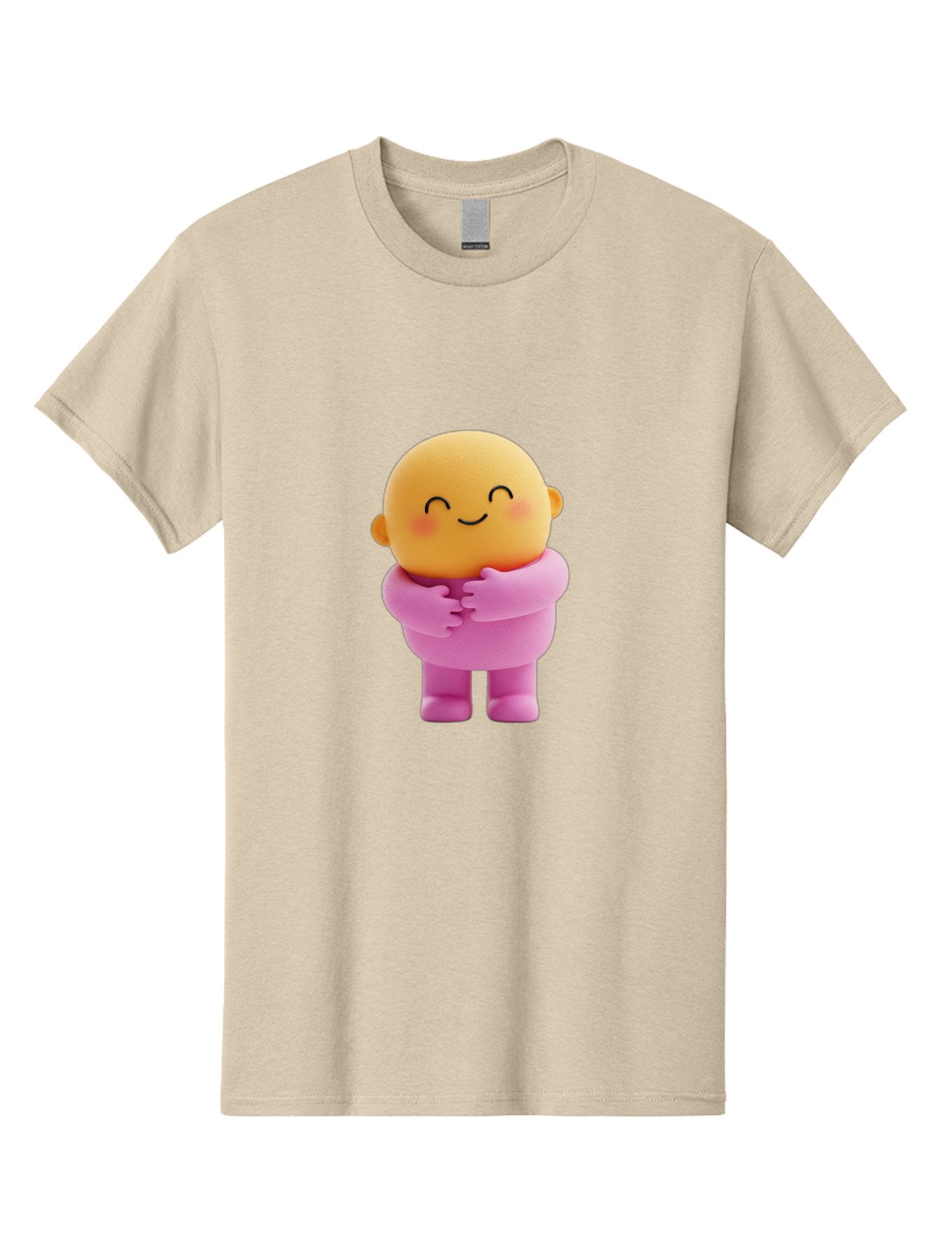 Baby-Figurine Men'S Graphic Tee, 100% Cotton, Comfortable Casual Summer Wear, Machine Washable, Cute Cartoon Character, Smiling Face, Pink Outfit, Hugging Self, Adorable Illustration, Kawaii Art, Lovable Persona, Childlike Charm Bae123 15