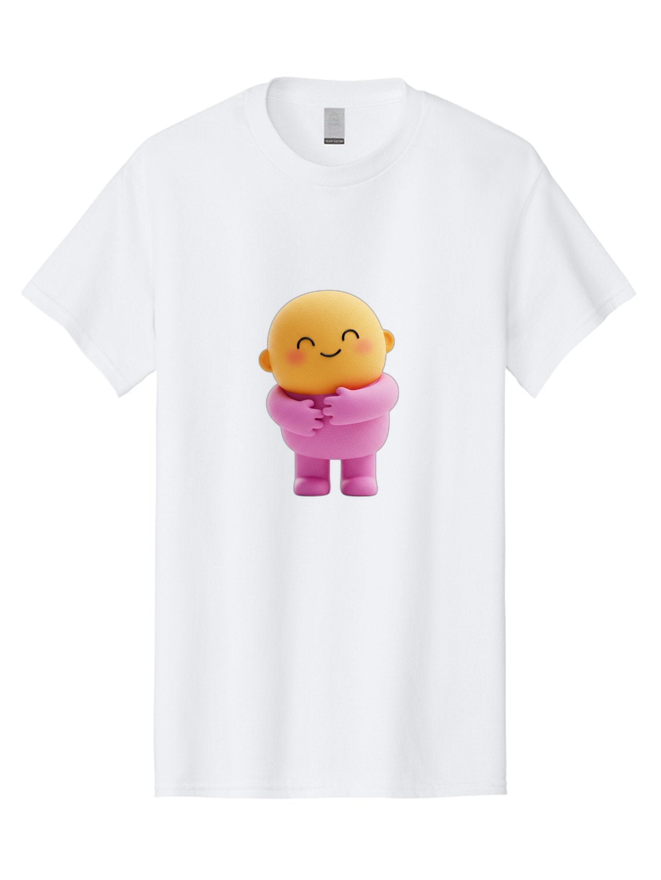Baby-Figurine Men'S Graphic Tee, 100% Cotton, Comfortable Casual Summer Wear, Machine Washable, Cute Cartoon Character, Smiling Face, Pink Outfit, Hugging Self, Adorable Illustration, Kawaii Art, Lovable Persona, Childlike Charm Bae123 7