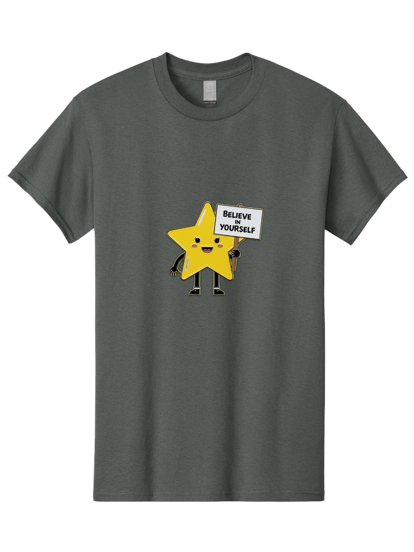 Believe-In-Yourself-5 Men'S Graphic Tee, 100% Cotton, Comfortable Casual Summer Wear, Machine Washable, Motivational Star, Believe In Yourself, Positivity, Inspiration, Confidence, Empowerment, Self-Love, Encouragement, Motivational Quotes, Bae131 8