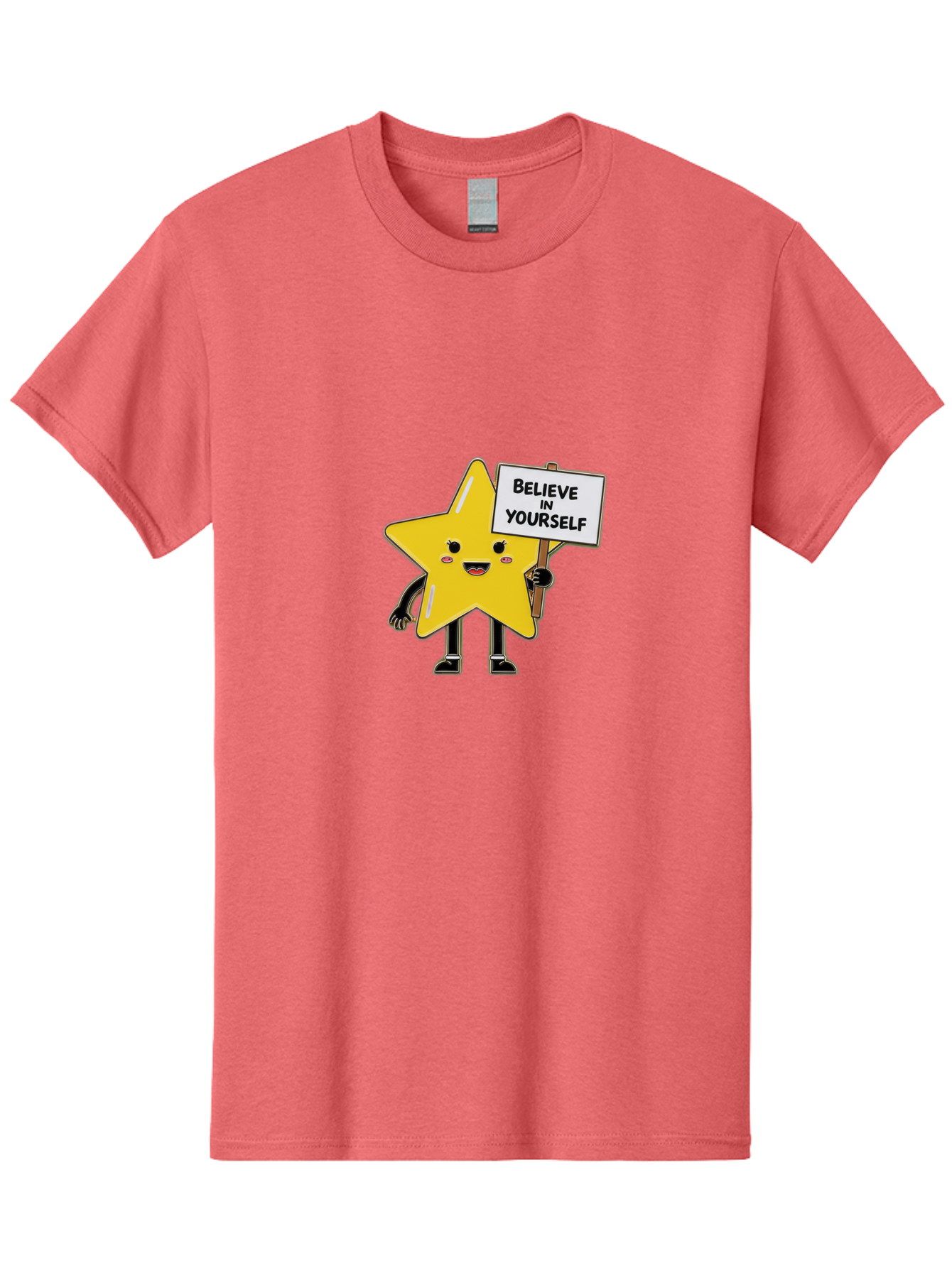 Believe-In-Yourself-5 Men'S Graphic Tee, 100% Cotton, Comfortable Casual Summer Wear, Machine Washable, Motivational Star, Believe In Yourself, Positivity, Inspiration, Confidence, Empowerment, Self-Love, Encouragement, Motivational Quotes, Bae131 4