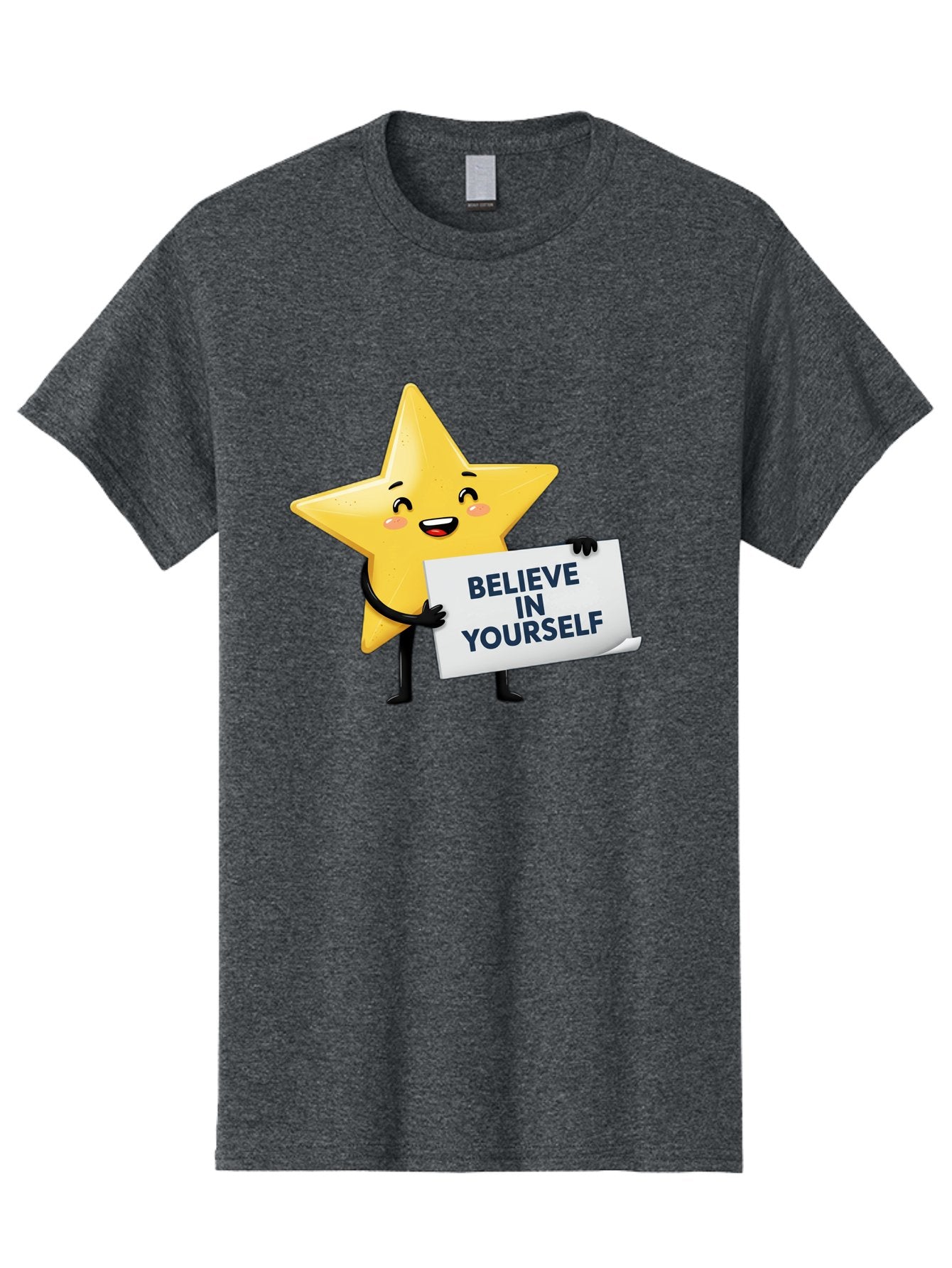 Believe-In-Yourself-9 Men'S Graphic Tee, 100% Cotton, Comfortable Casual Summer Wear, Machine Washable, Cartoon Star, Believe In Yourself, Motivational Quote, Inspirational Message, Positive Affirmation, Self-Confidence, Empowerment, Bae135 10