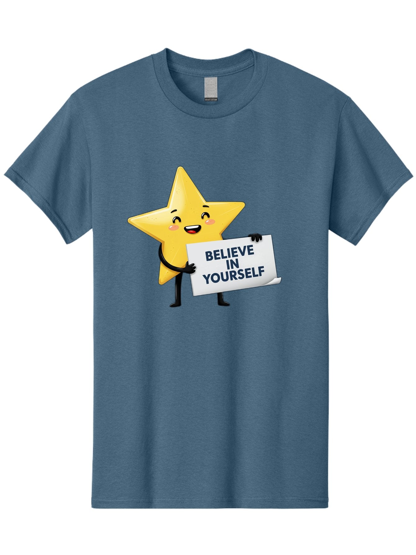 Believe-In-Yourself-9 Men'S Graphic Tee, 100% Cotton, Comfortable Casual Summer Wear, Machine Washable, Cartoon Star, Believe In Yourself, Motivational Quote, Inspirational Message, Positive Affirmation, Self-Confidence, Empowerment, Bae135 7