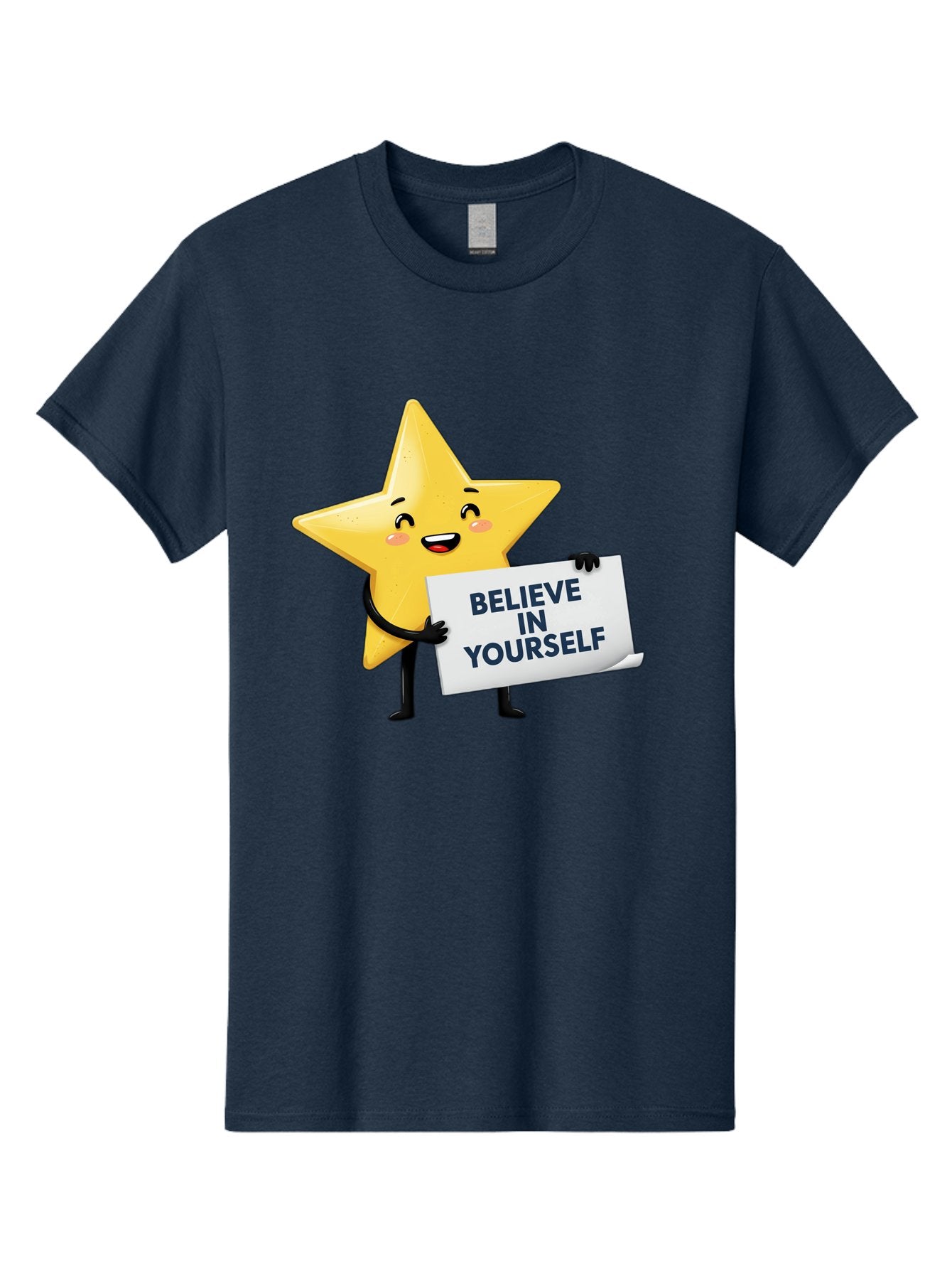 Believe-In-Yourself-9 Men'S Graphic Tee, 100% Cotton, Comfortable Casual Summer Wear, Machine Washable, Cartoon Star, Believe In Yourself, Motivational Quote, Inspirational Message, Positive Affirmation, Self-Confidence, Empowerment, Bae135 14