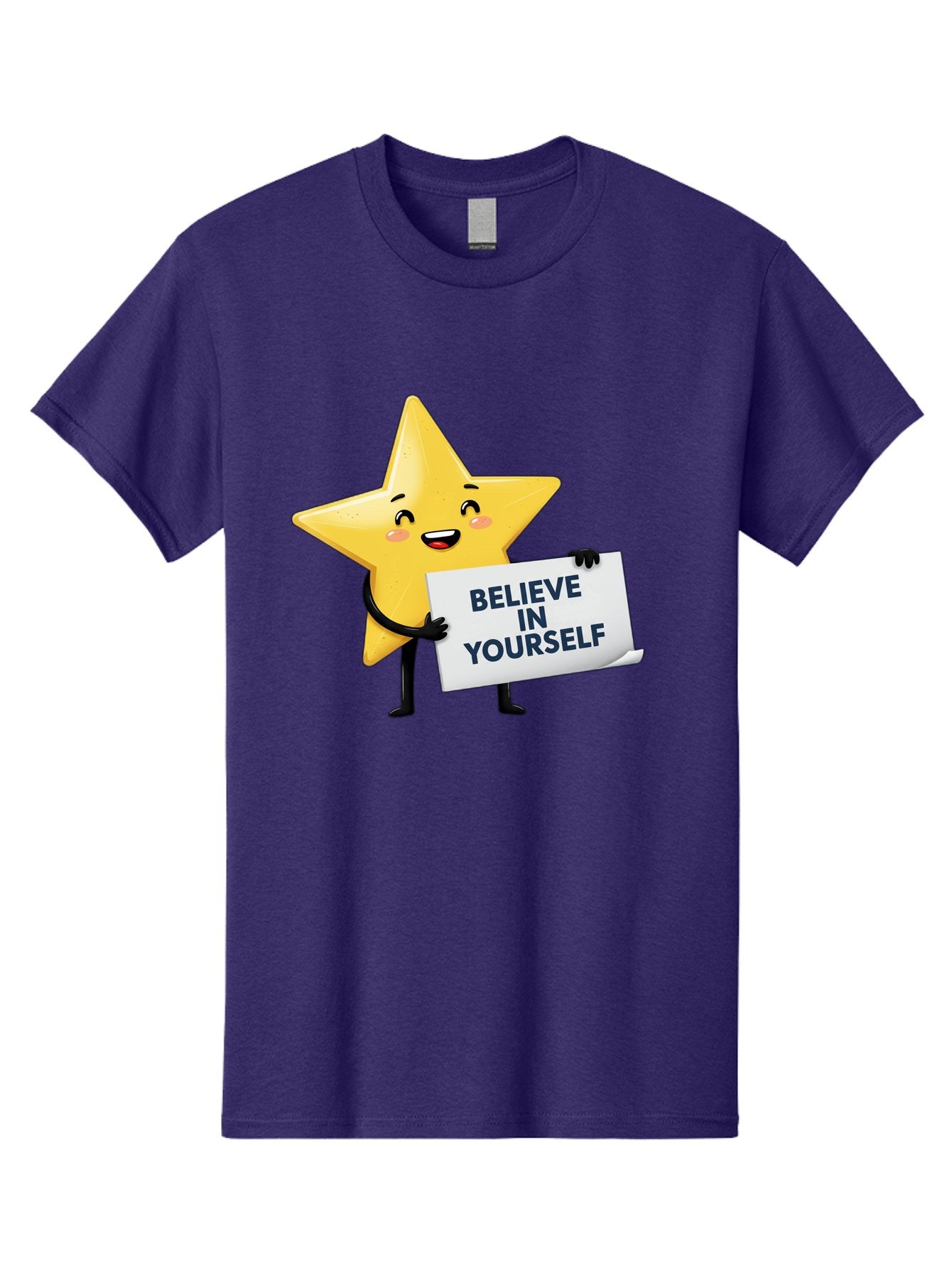 Believe-In-Yourself-9 Men'S Graphic Tee, 100% Cotton, Comfortable Casual Summer Wear, Machine Washable, Cartoon Star, Believe In Yourself, Motivational Quote, Inspirational Message, Positive Affirmation, Self-Confidence, Empowerment, Bae135 11