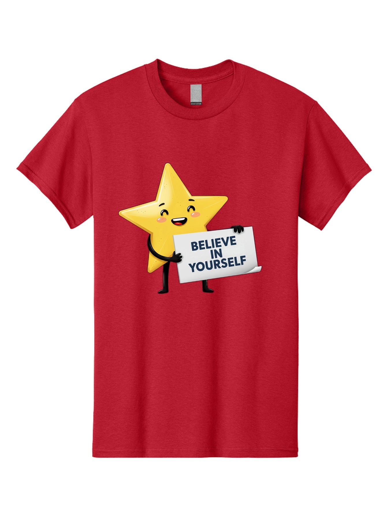 Believe-In-Yourself-9 Men'S Graphic Tee, 100% Cotton, Comfortable Casual Summer Wear, Machine Washable, Cartoon Star, Believe In Yourself, Motivational Quote, Inspirational Message, Positive Affirmation, Self-Confidence, Empowerment, Bae135 15