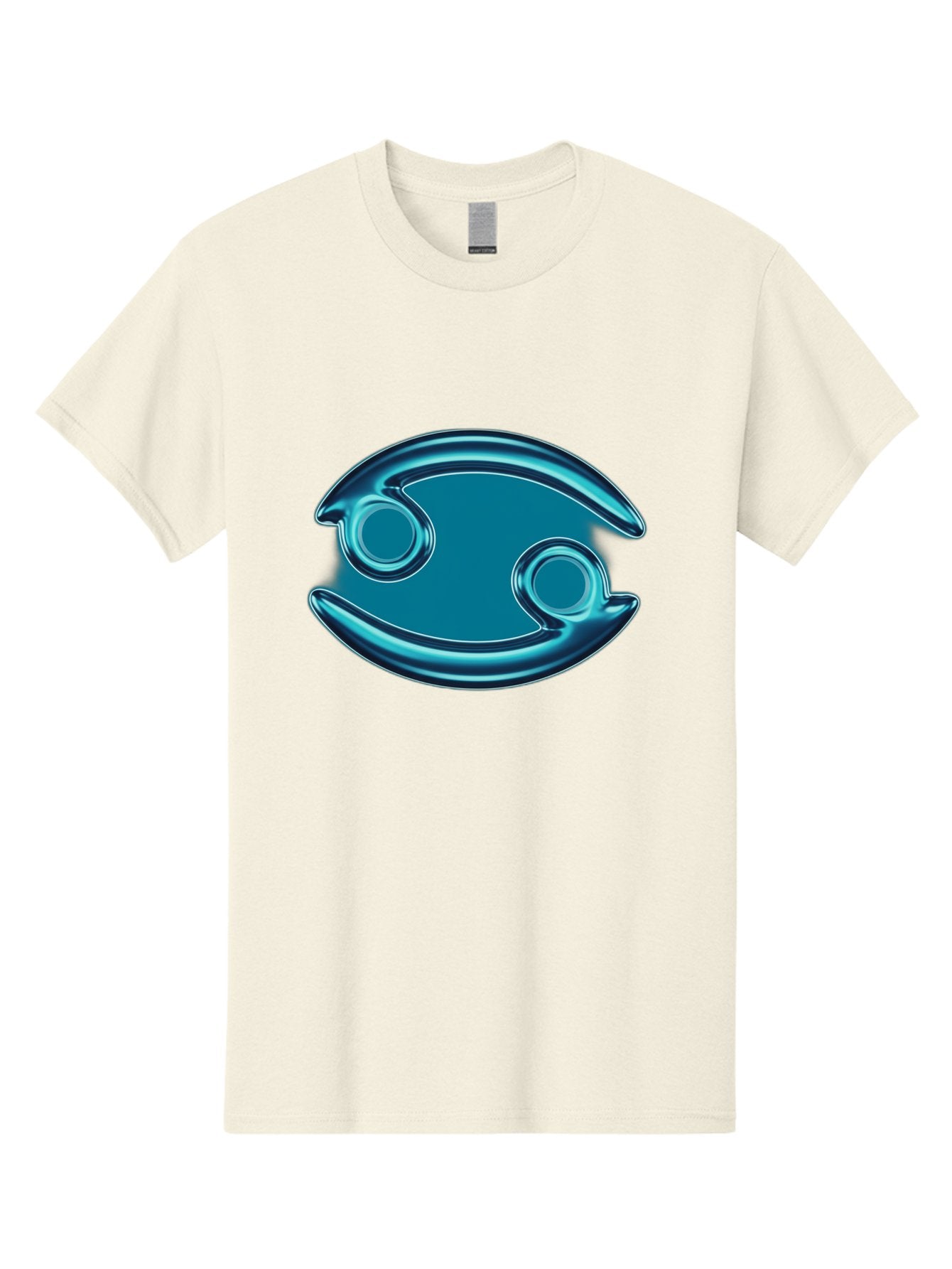 Blue-Pacman Men'S Graphic Tee, 100% Cotton, Comfortable Casual Summer Wear, Machine Washable, Blue Metallic Fish Logo, Stylized Fish Emblem, Abstract Fish Design, Chrome Effect, Modern Logo Style, Ocean Icon, Futuristic Symbol Bae138 11