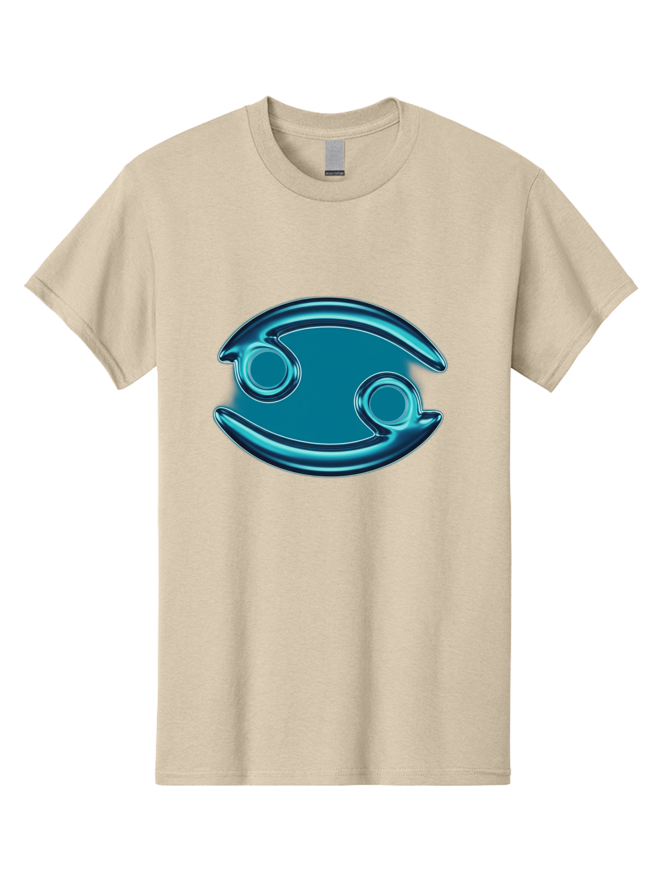 Blue-Pacman Men'S Graphic Tee, 100% Cotton, Comfortable Casual Summer Wear, Machine Washable, Blue Metallic Fish Logo, Stylized Fish Emblem, Abstract Fish Design, Chrome Effect, Modern Logo Style, Ocean Icon, Futuristic Symbol Bae138 14