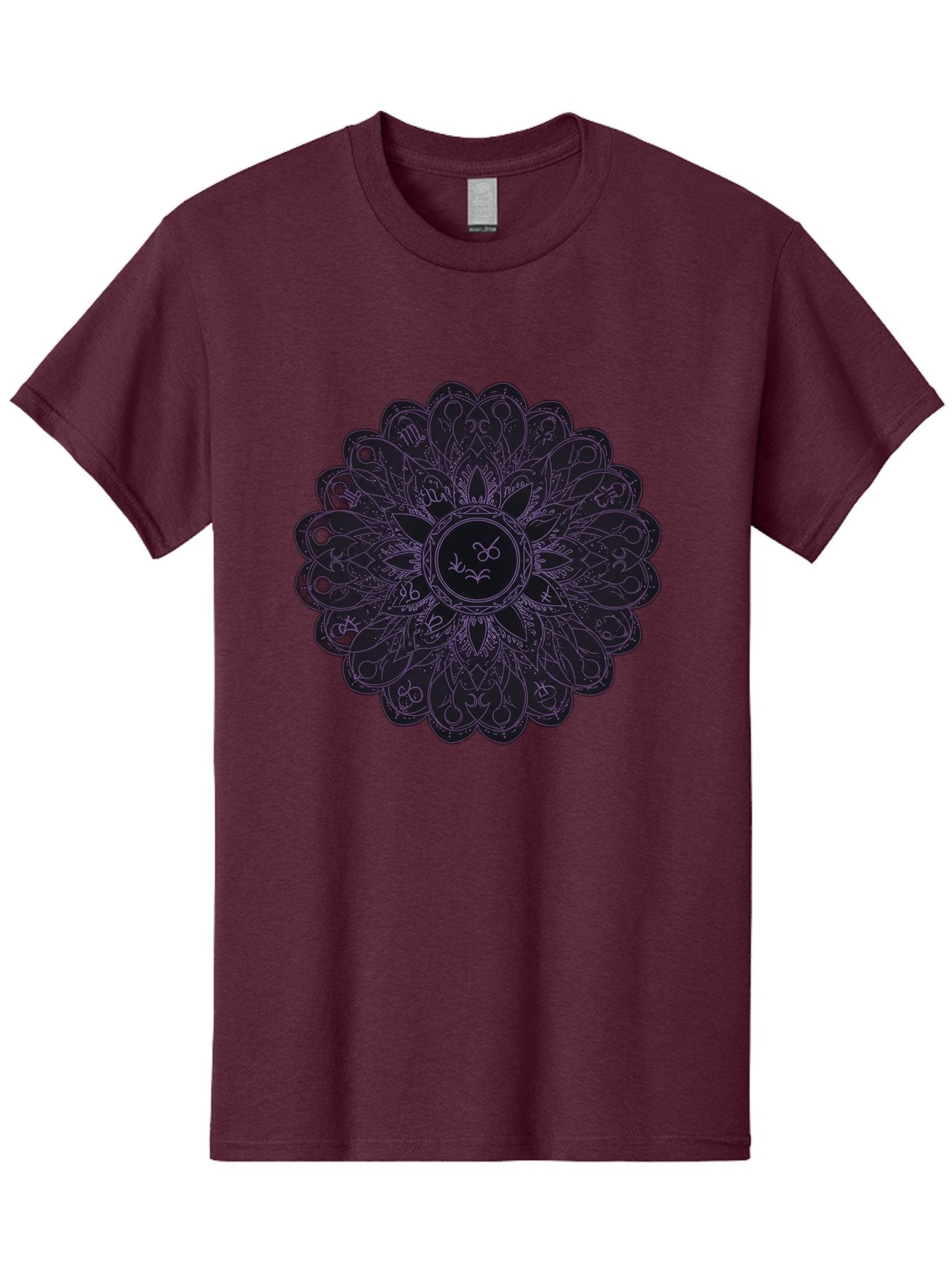 Cancer-Astrology-Symbol-Mandala Men'S Graphic Tee, 100% Cotton, Comfortable Casual Summer Wear, Machine Washable, Zodiac Mandala, Cancer Symbol, Intricate Design, Astrology Art, Mystical Patterns, Symbolic Representation, Cancer Horoscope Bae142 13