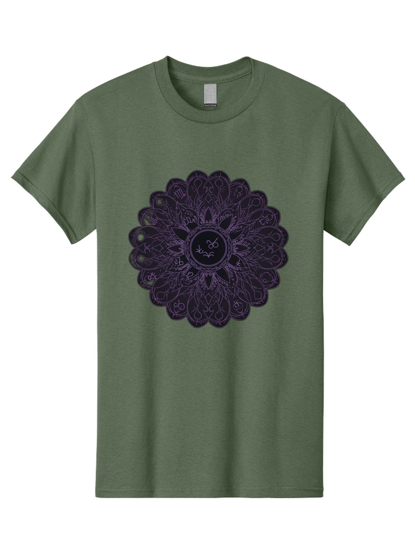 Cancer-Astrology-Symbol-Mandala Men'S Graphic Tee, 100% Cotton, Comfortable Casual Summer Wear, Machine Washable, Zodiac Mandala, Cancer Symbol, Intricate Design, Astrology Art, Mystical Patterns, Symbolic Representation, Cancer Horoscope Bae142 4