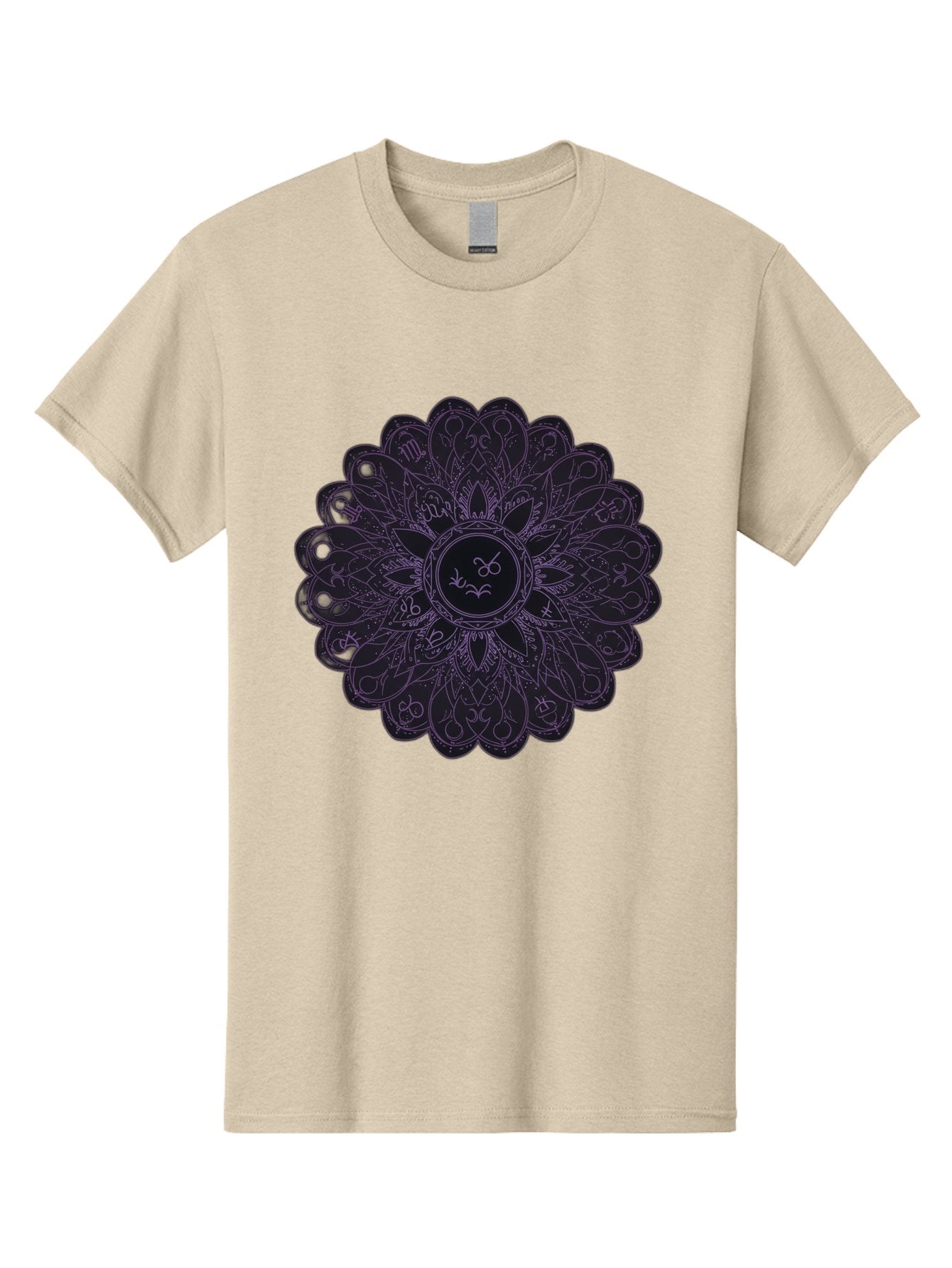 Cancer-Astrology-Symbol-Mandala Men'S Graphic Tee, 100% Cotton, Comfortable Casual Summer Wear, Machine Washable, Zodiac Mandala, Cancer Symbol, Intricate Design, Astrology Art, Mystical Patterns, Symbolic Representation, Cancer Horoscope Bae142 5