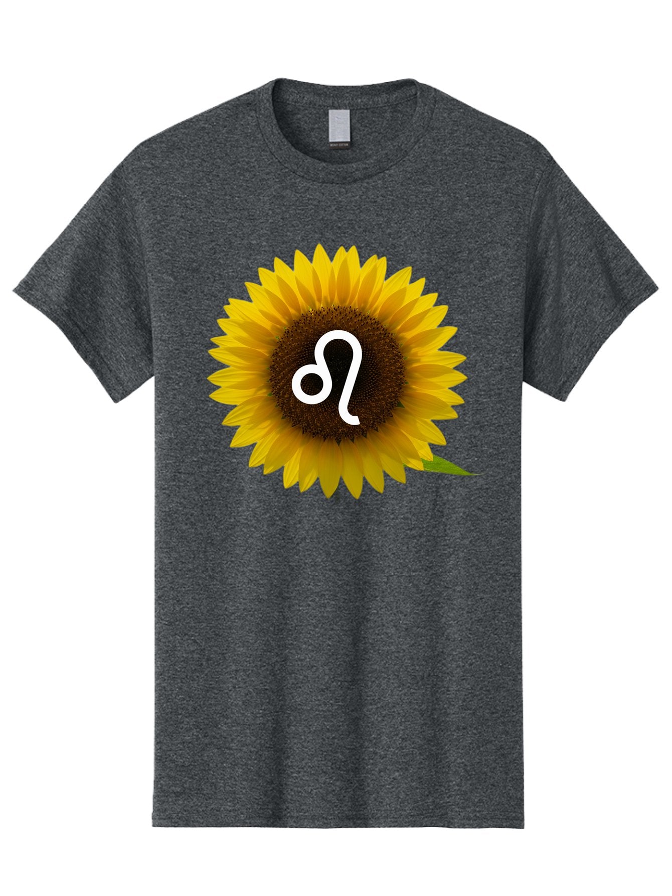 Cancer-Zodiac-Symbol-Sunflower Men'S Graphic Tee, 100% Cotton, Comfortable Casual Summer Wear, Machine Washable, Sunflower With Leo Zodiac Symbol, Astrology Sign, Horoscope, Floral Representation, Vibrant Yellow Petals, Symbolic Astrology, Bae143 3