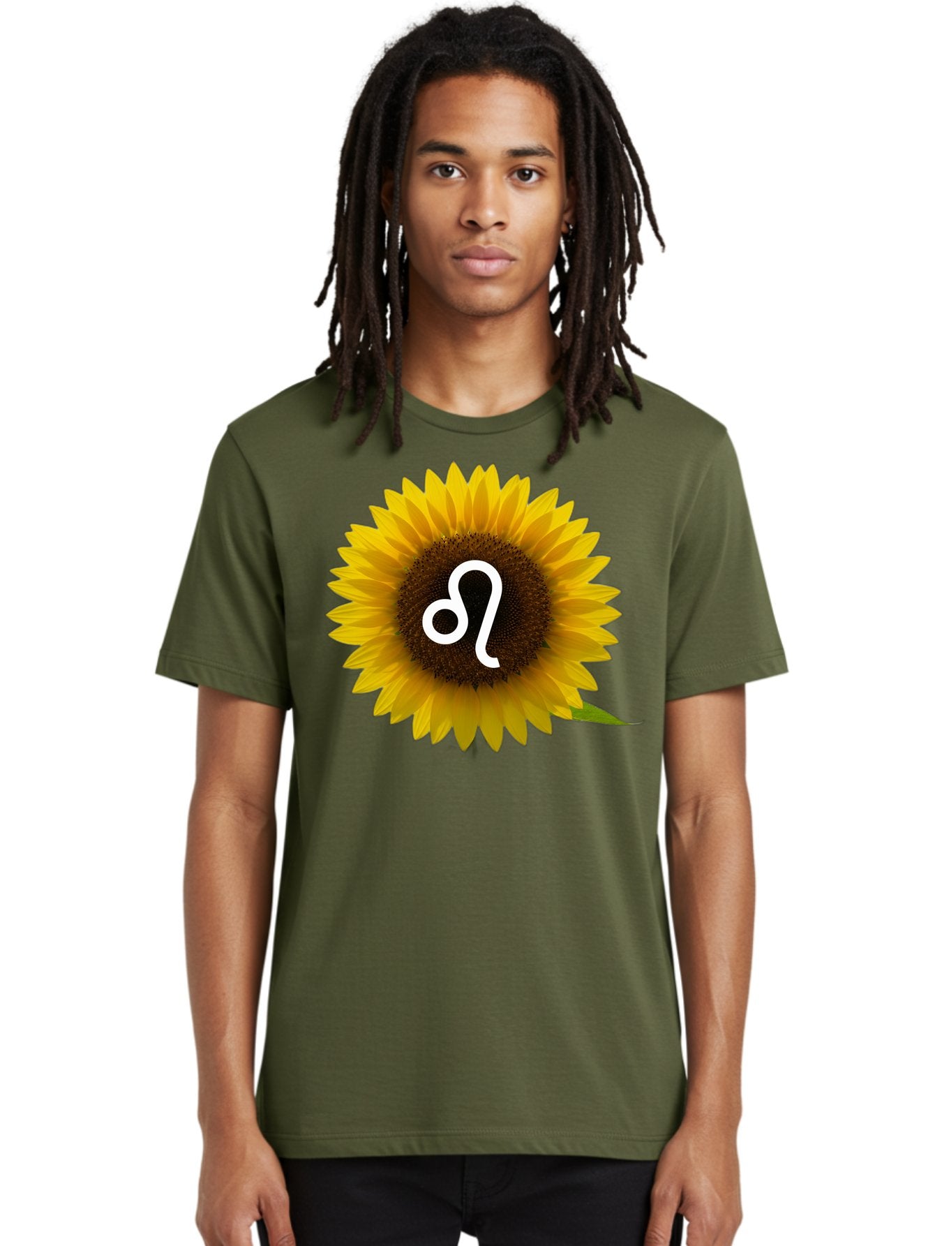 Cancer-Zodiac-Symbol-Sunflower Men'S Graphic Tee, 100% Cotton, Comfortable Casual Summer Wear, Machine Washable, Sunflower With Leo Zodiac Symbol, Astrology Sign, Horoscope, Floral Representation, Vibrant Yellow Petals, Symbolic Astrology, Bae143 16