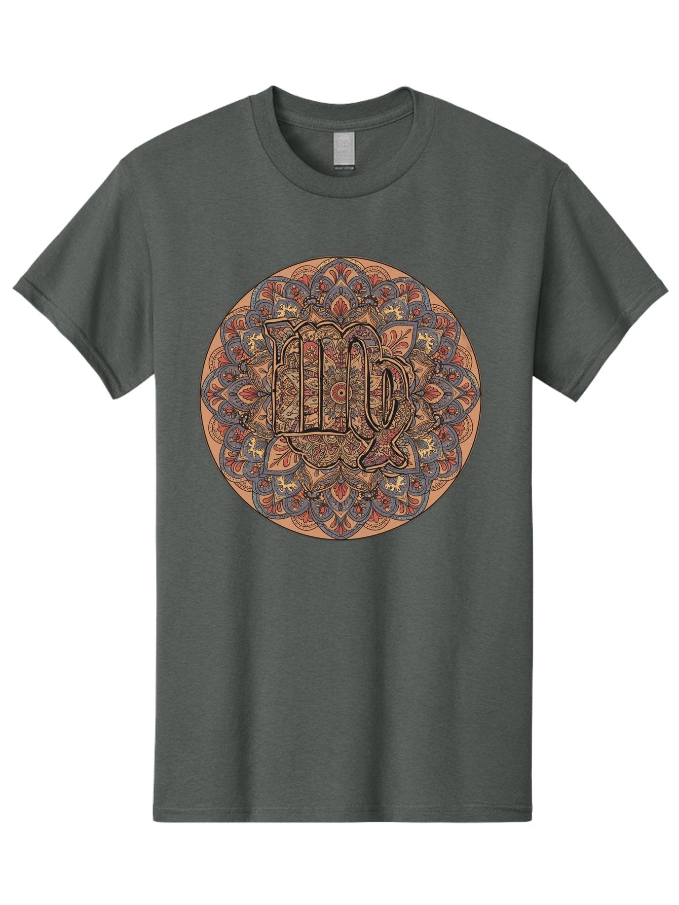 Capricorn-2 Men'S Graphic Tee, 100% Cotton, Comfortable Casual Summer Wear, Machine Washable, Capricorn Zodiac Sign, Intricate Mandala Design, Symbol Of Ambition, Earthy Tones, Mystical Patterns, Astrology Art, Spiritual Symbolism, Bae145 6