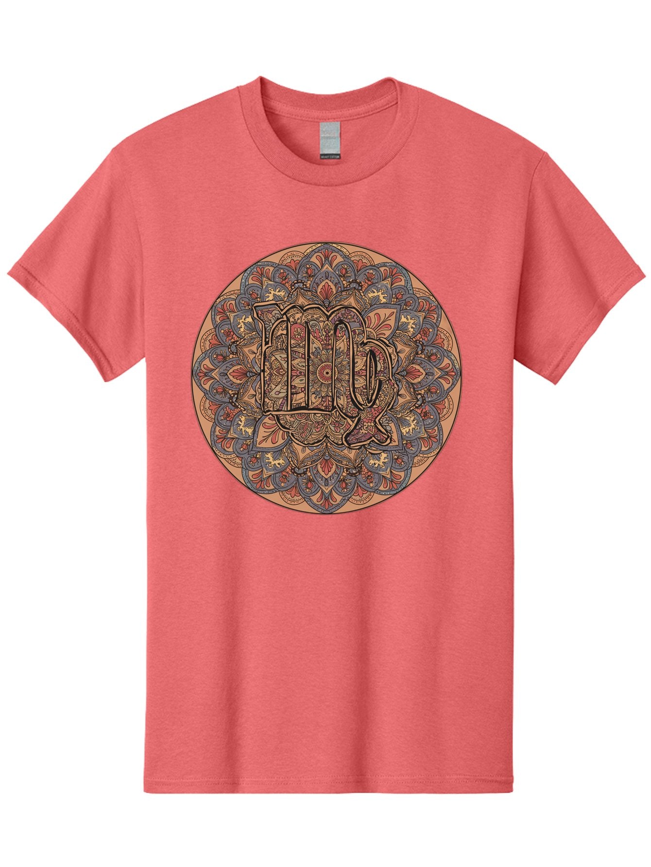 Capricorn-2 Men'S Graphic Tee, 100% Cotton, Comfortable Casual Summer Wear, Machine Washable, Capricorn Zodiac Sign, Intricate Mandala Design, Symbol Of Ambition, Earthy Tones, Mystical Patterns, Astrology Art, Spiritual Symbolism, Bae145 7