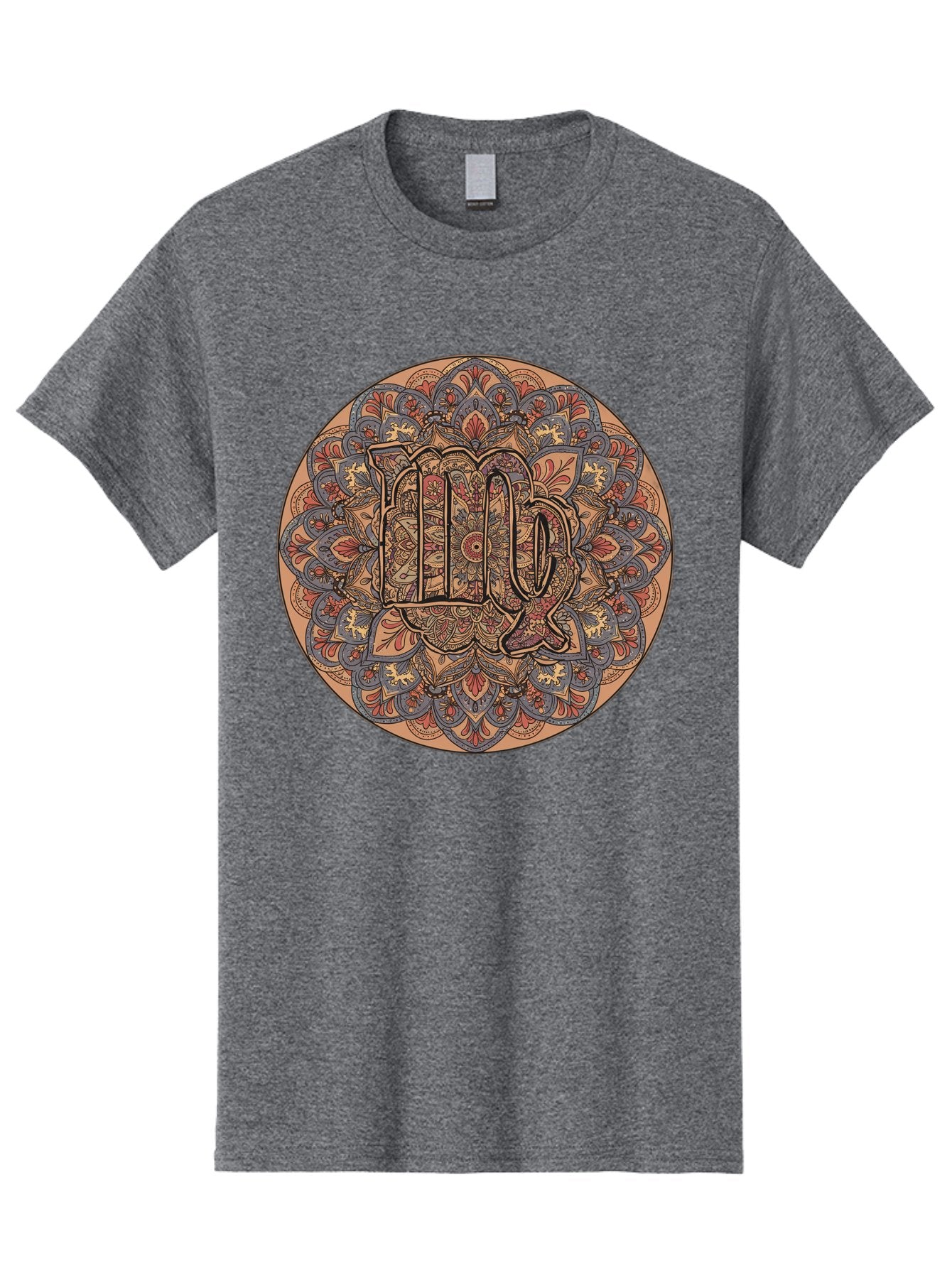 Capricorn-2 Men'S Graphic Tee, 100% Cotton, Comfortable Casual Summer Wear, Machine Washable, Capricorn Zodiac Sign, Intricate Mandala Design, Symbol Of Ambition, Earthy Tones, Mystical Patterns, Astrology Art, Spiritual Symbolism, Bae145 5