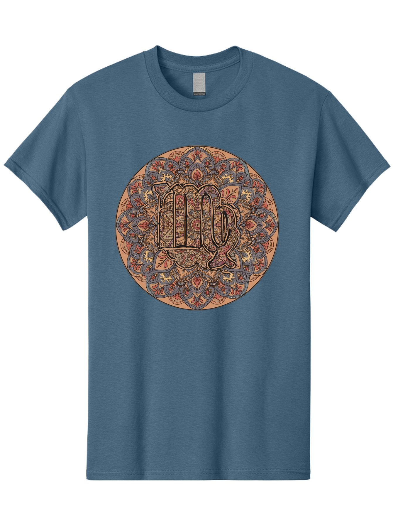 Capricorn-2 Men'S Graphic Tee, 100% Cotton, Comfortable Casual Summer Wear, Machine Washable, Capricorn Zodiac Sign, Intricate Mandala Design, Symbol Of Ambition, Earthy Tones, Mystical Patterns, Astrology Art, Spiritual Symbolism, Bae145 12