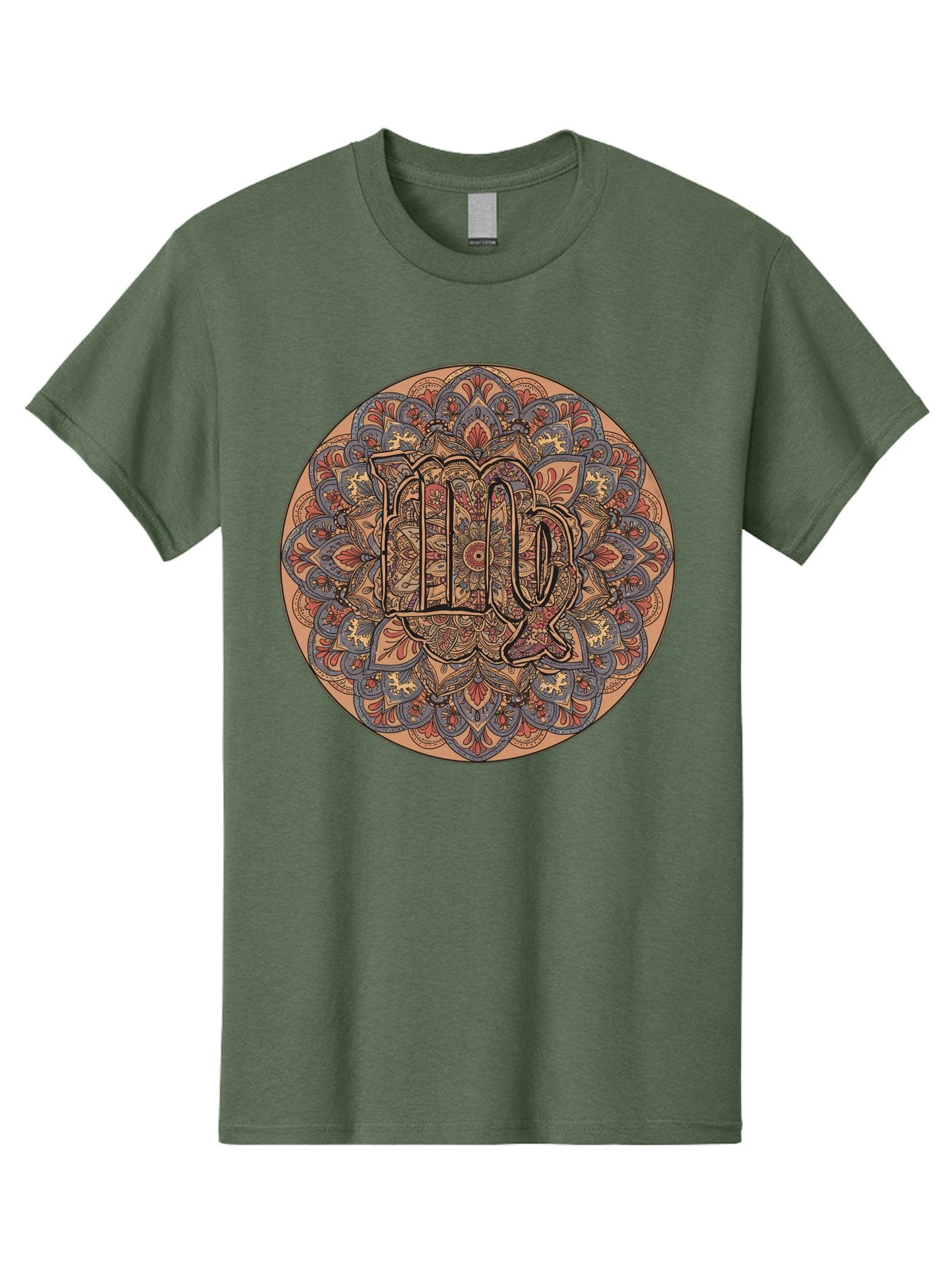 Capricorn-2 Men'S Graphic Tee, 100% Cotton, Comfortable Casual Summer Wear, Machine Washable, Capricorn Zodiac Sign, Intricate Mandala Design, Symbol Of Ambition, Earthy Tones, Mystical Patterns, Astrology Art, Spiritual Symbolism, Bae145 8
