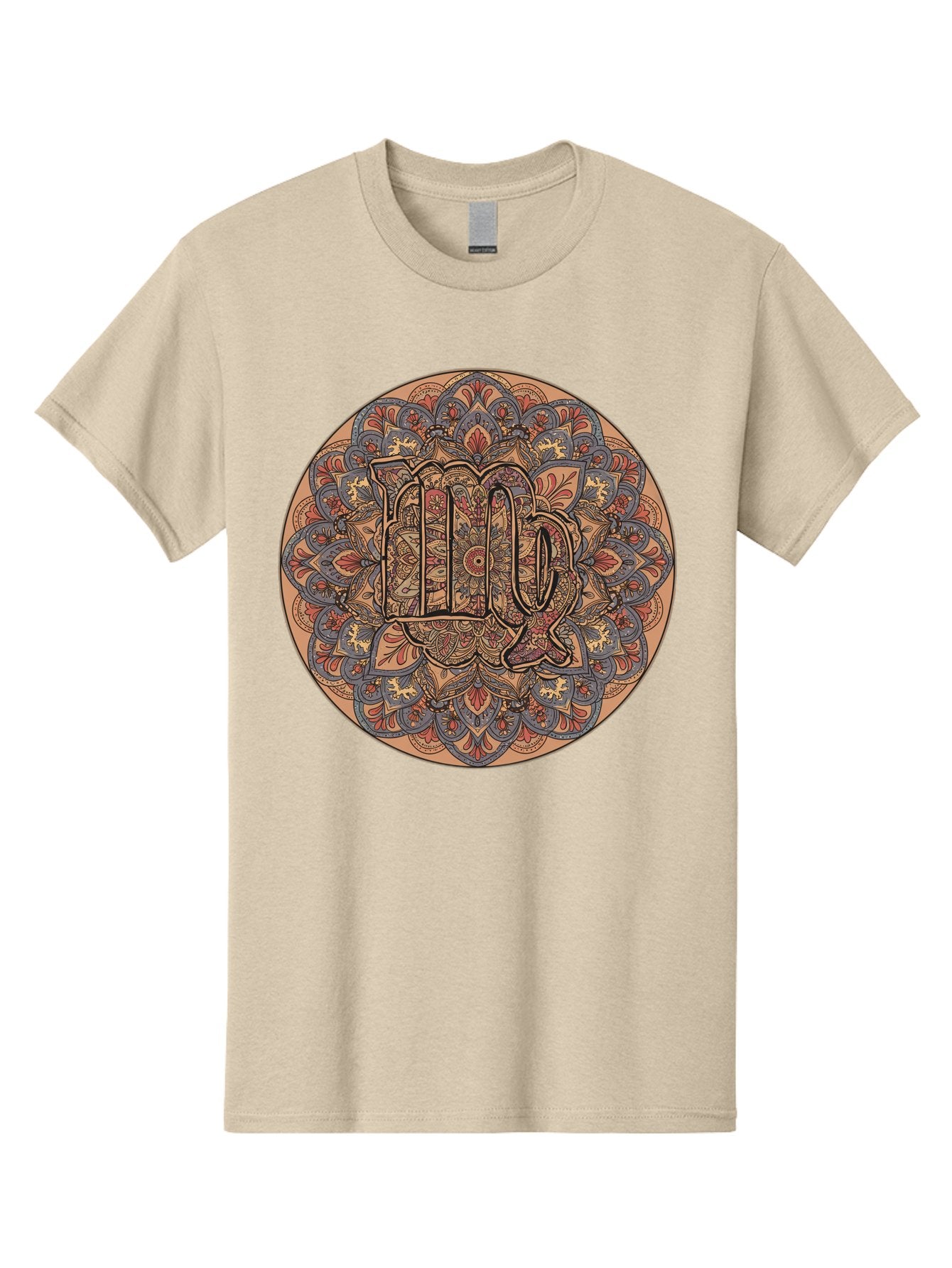 Capricorn-2 Men'S Graphic Tee, 100% Cotton, Comfortable Casual Summer Wear, Machine Washable, Capricorn Zodiac Sign, Intricate Mandala Design, Symbol Of Ambition, Earthy Tones, Mystical Patterns, Astrology Art, Spiritual Symbolism, Bae145 4