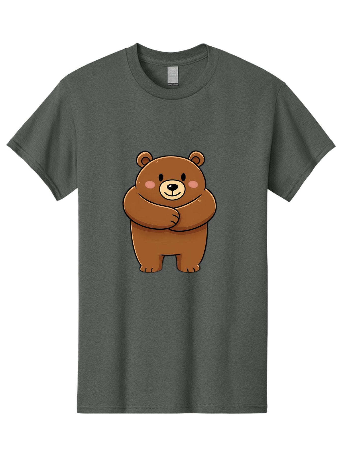 Cartoon-Bear Men'S Graphic Tee, 100% Cotton, Comfortable Casual Summer Wear, Machine Washable, Kawaii Bear, Cartoon Bear, Adorable Bear, Brown Bear, Cute Animal, Funny Character, Playful Bear, Charming Creature, Cuddly Bear, Sweet Bear Bae149 14